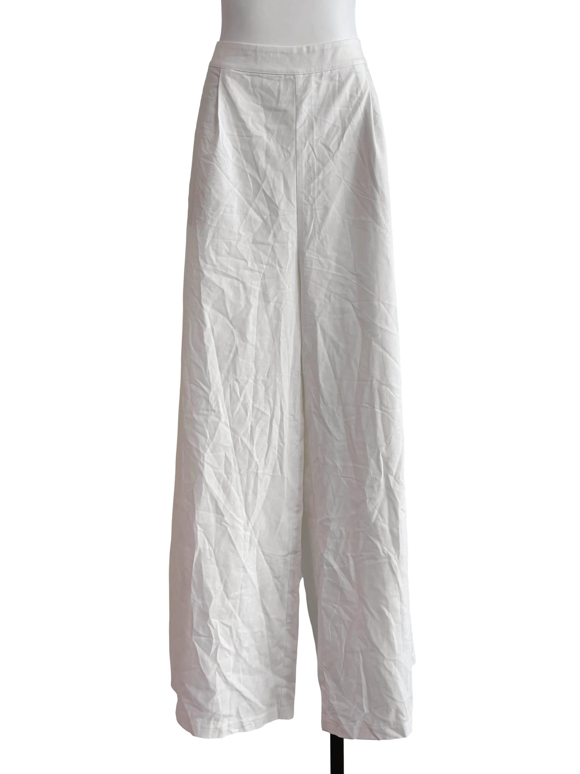 Daisy White Wide Leg Pants