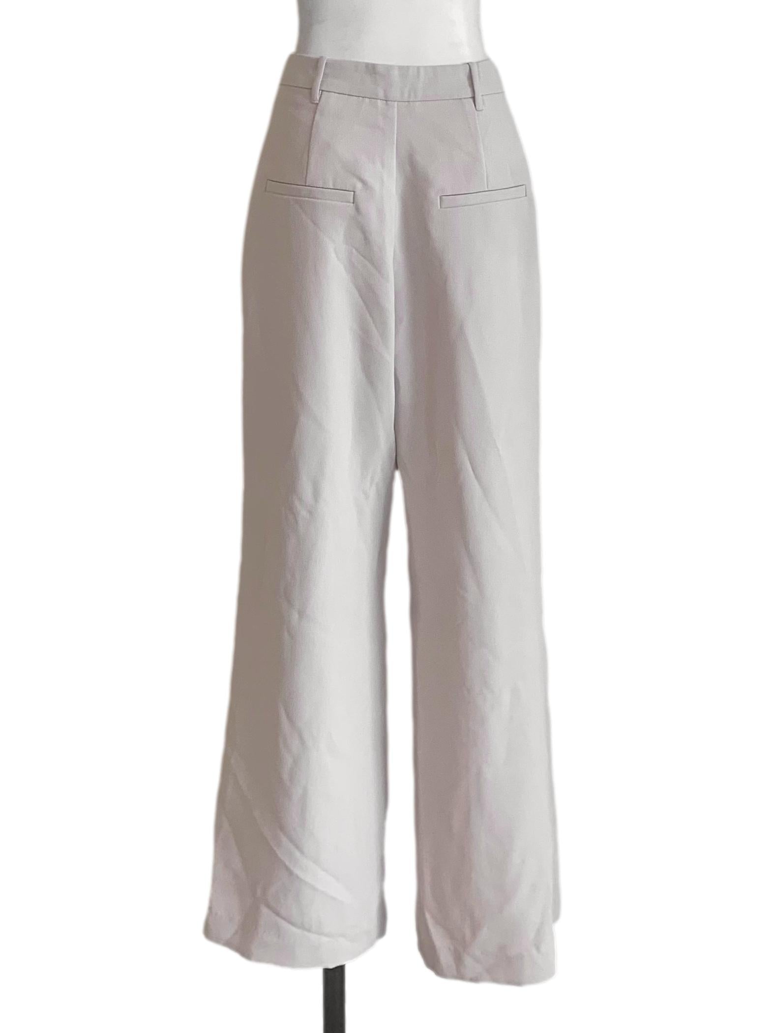 Ivory White Formal Pants