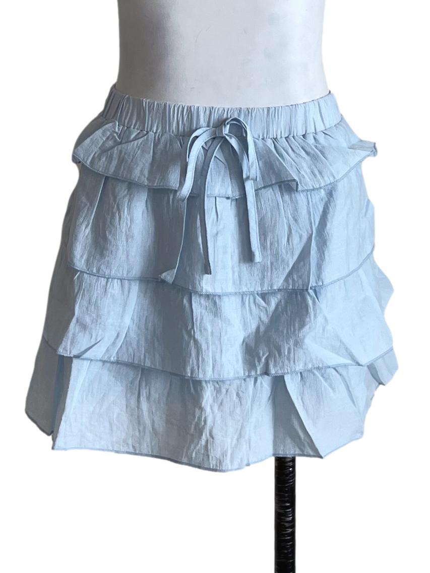 Blue Chiara Tiered Skorts