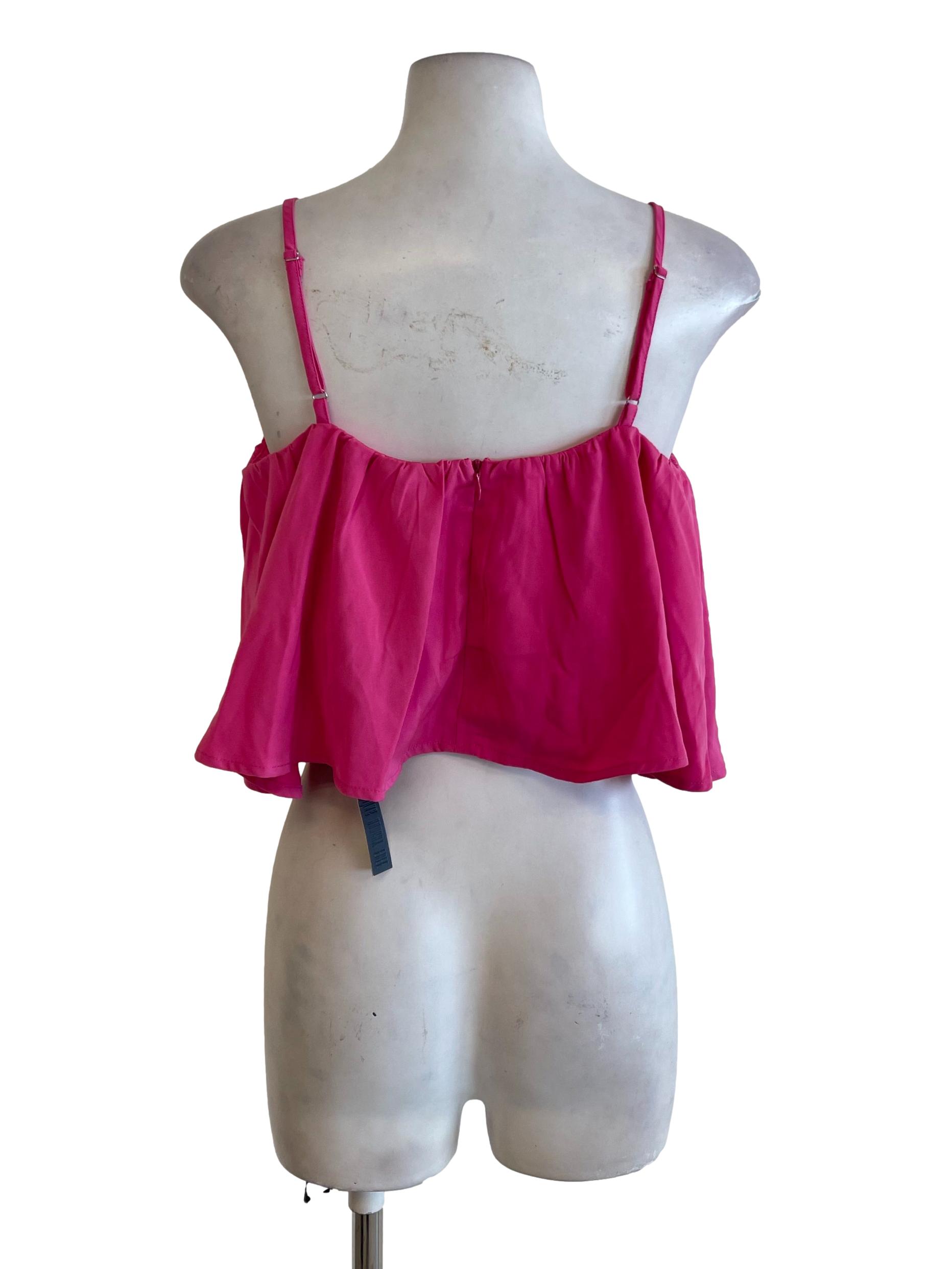 Pink Punch Spaghetti Strap Flip Top
