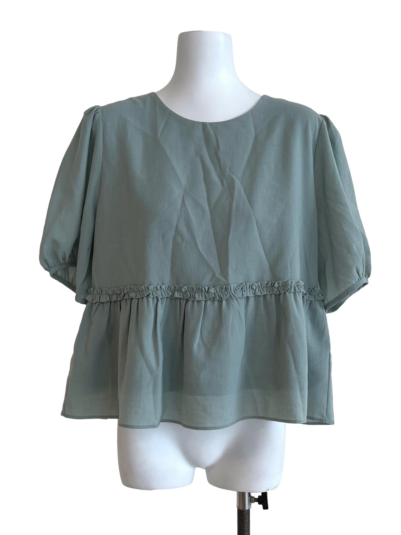 Mint Green Round Neck Top TCL