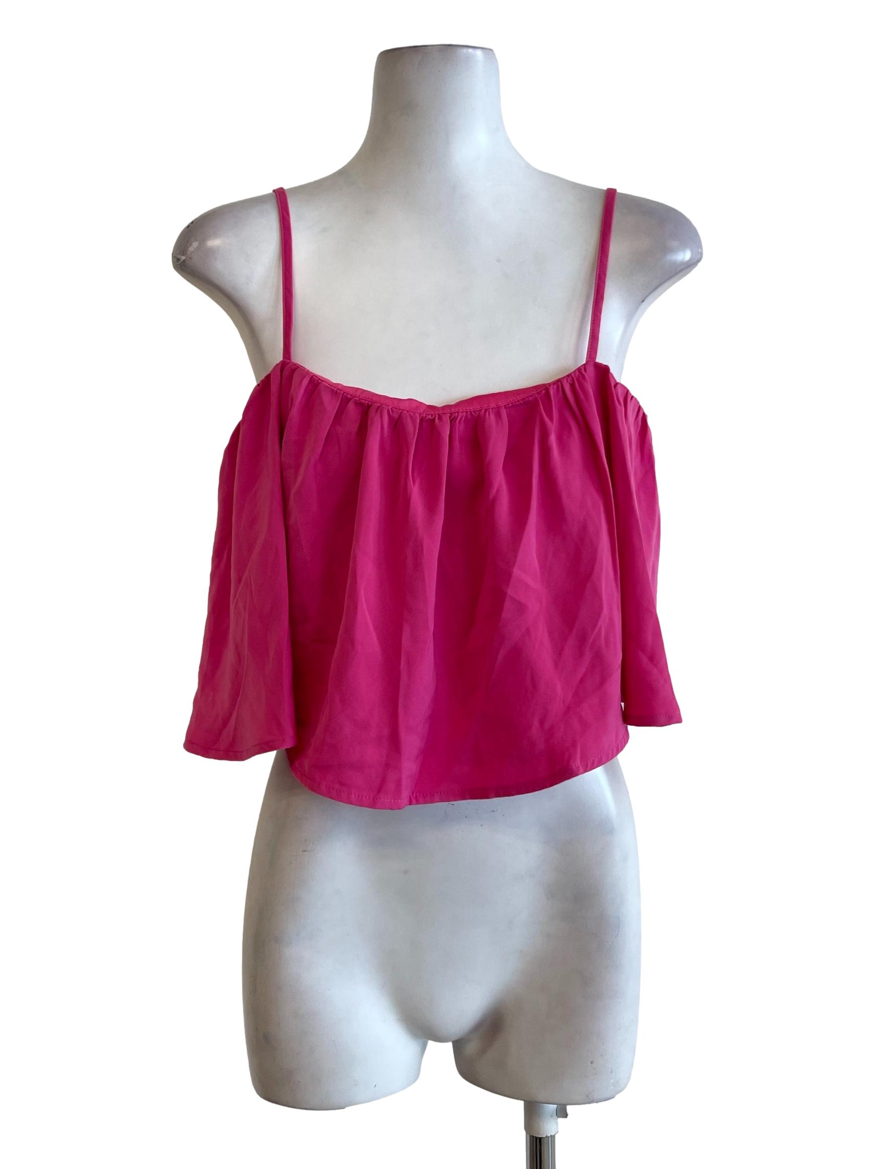 Pink Punch Spaghetti Strap Flip Top
