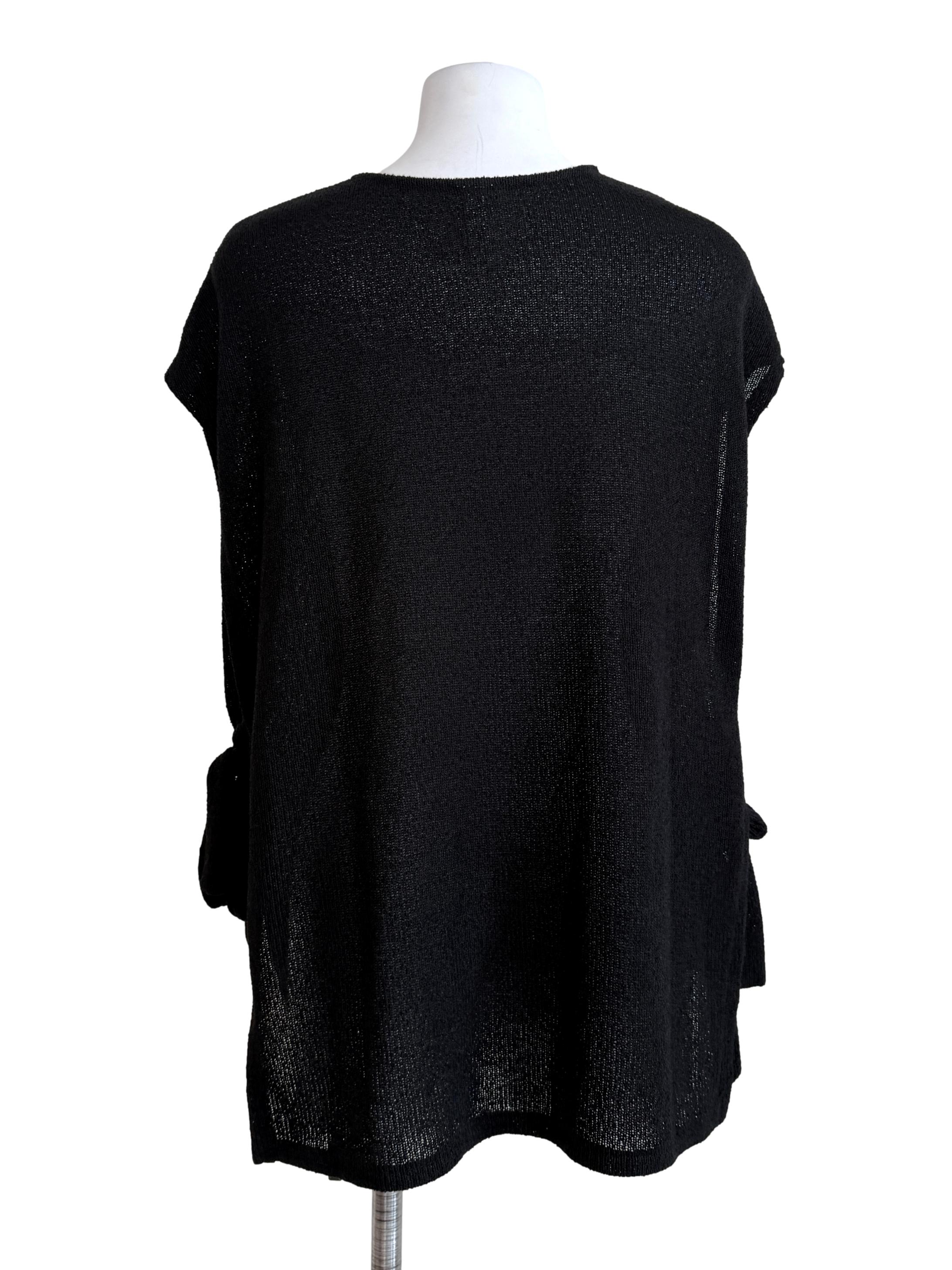 Black Round Neck Top