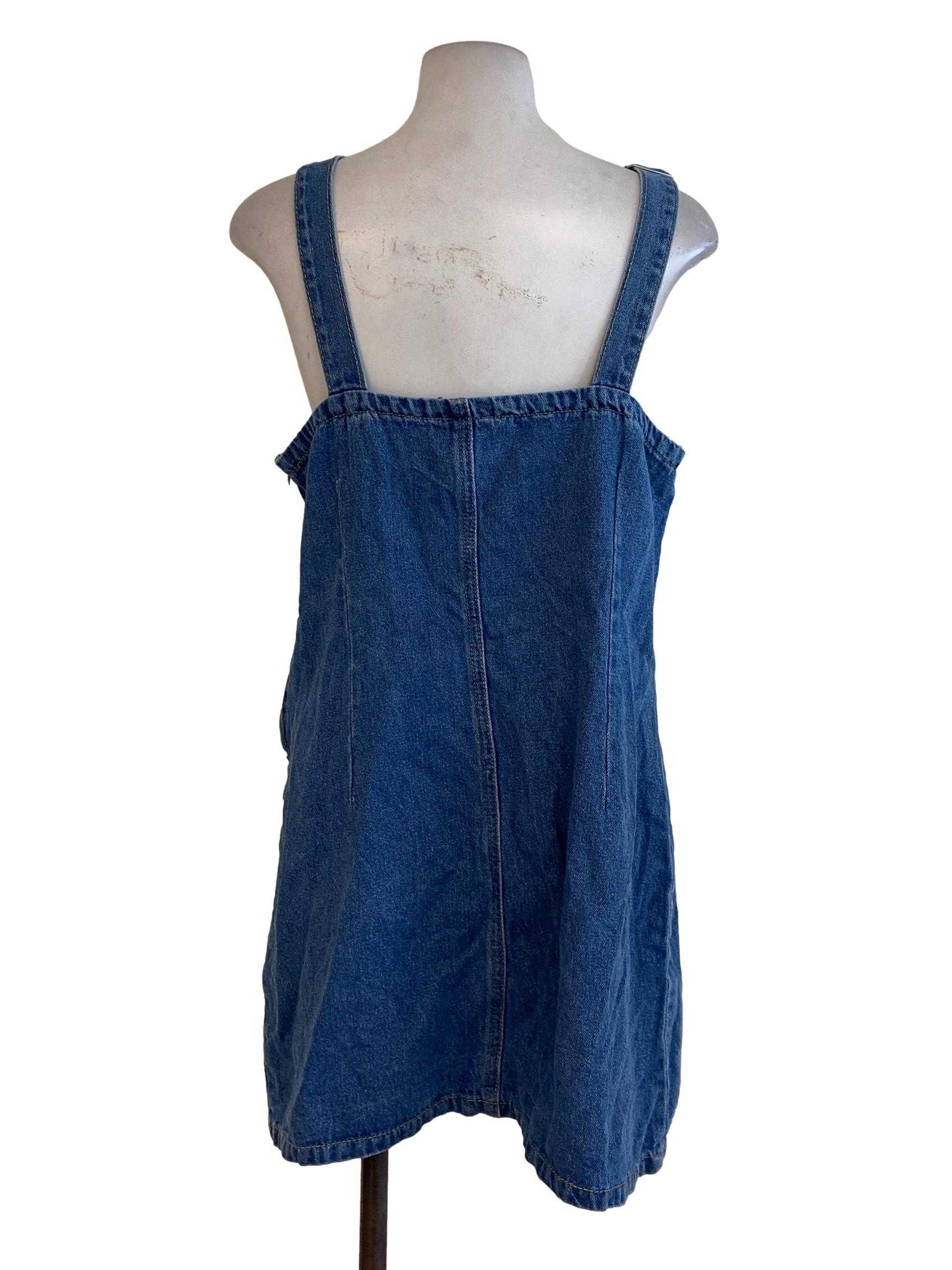 Blue Herringbone Jumper Jeans Dress