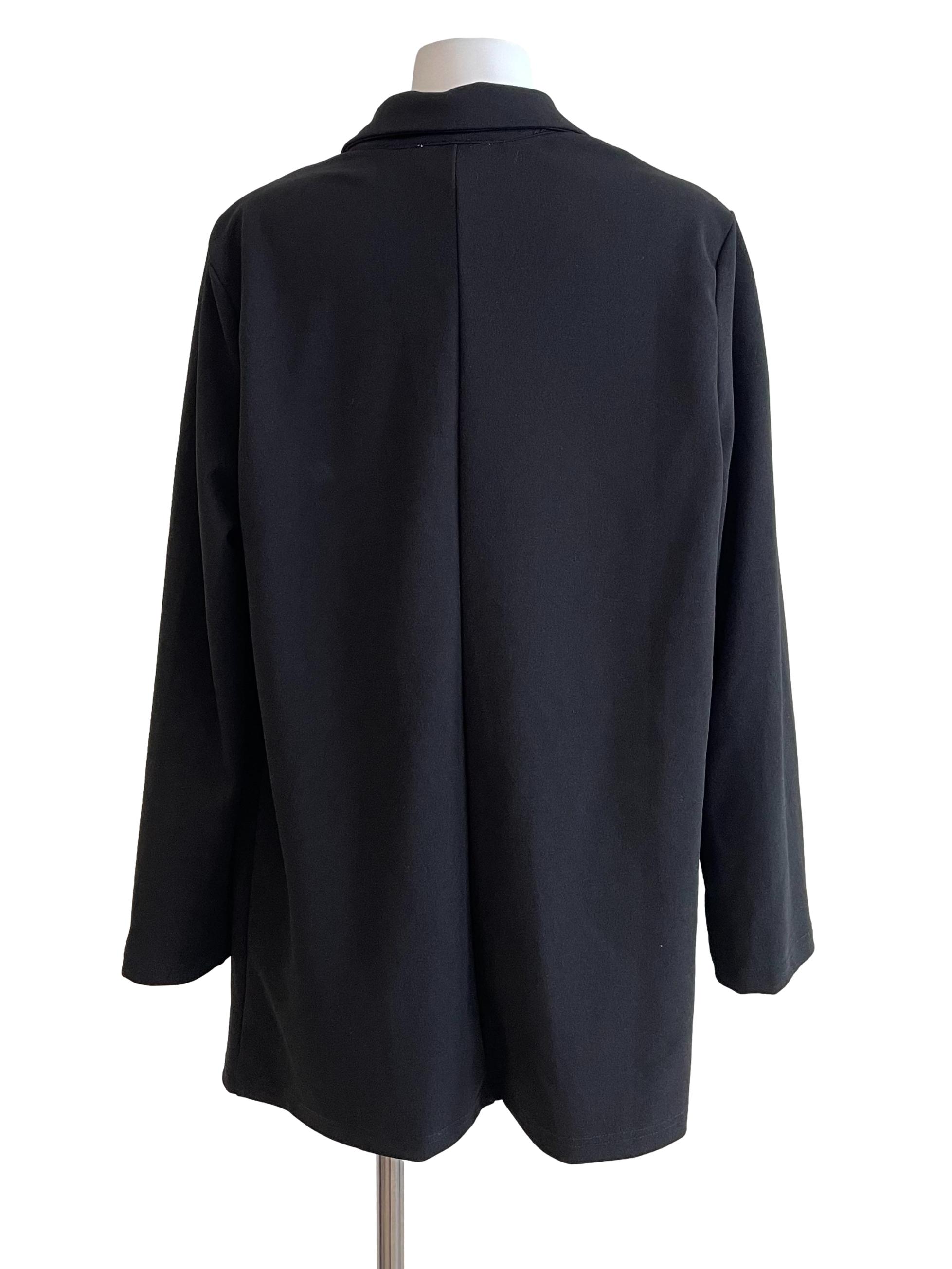 Black One Button Blazer