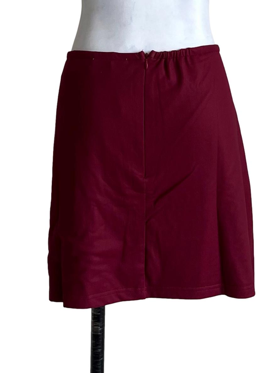 Maroon Meranda Mesh Skorts