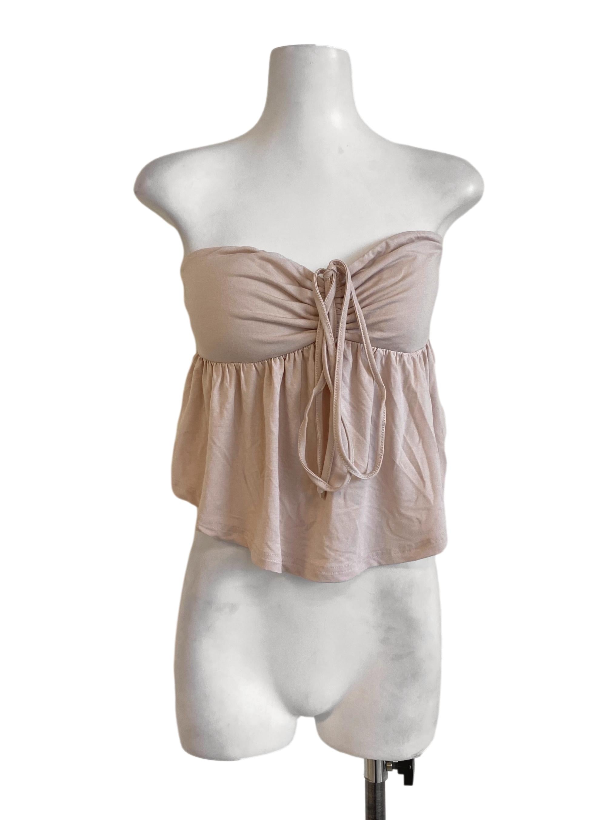 Coconut Strapless Crop Top