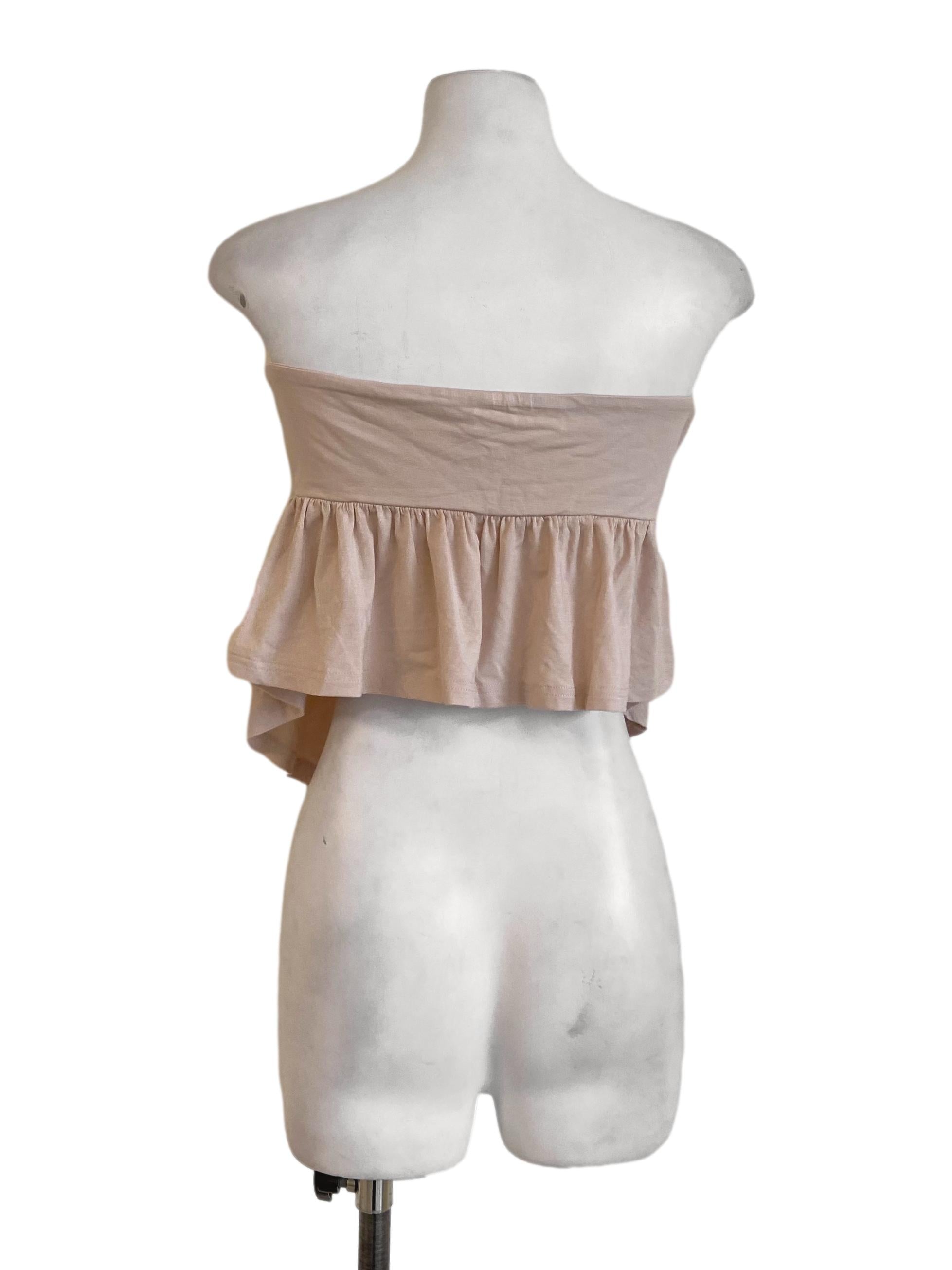 Coconut Strapless Crop Top