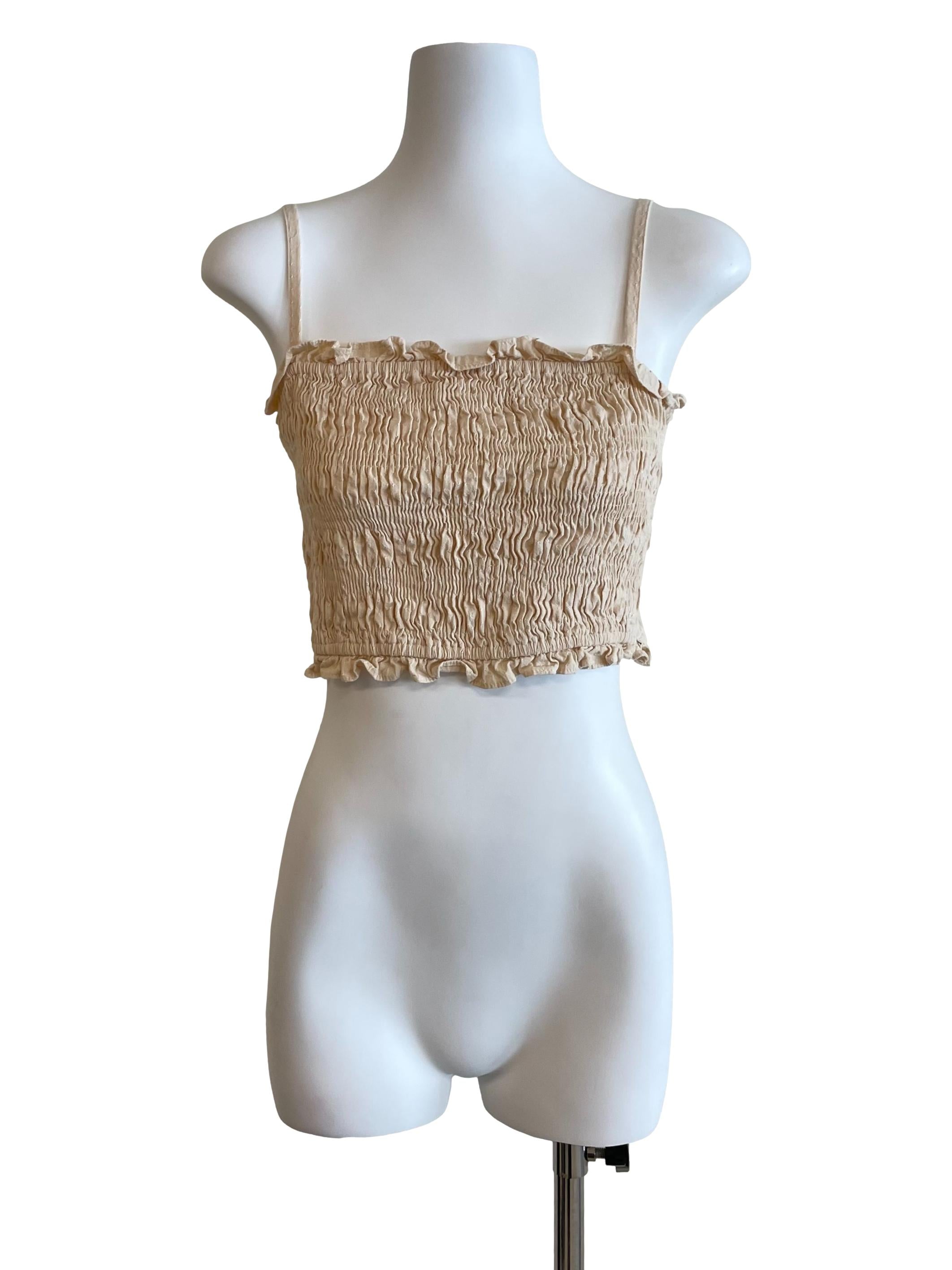 Parchment Shirred Mini Top