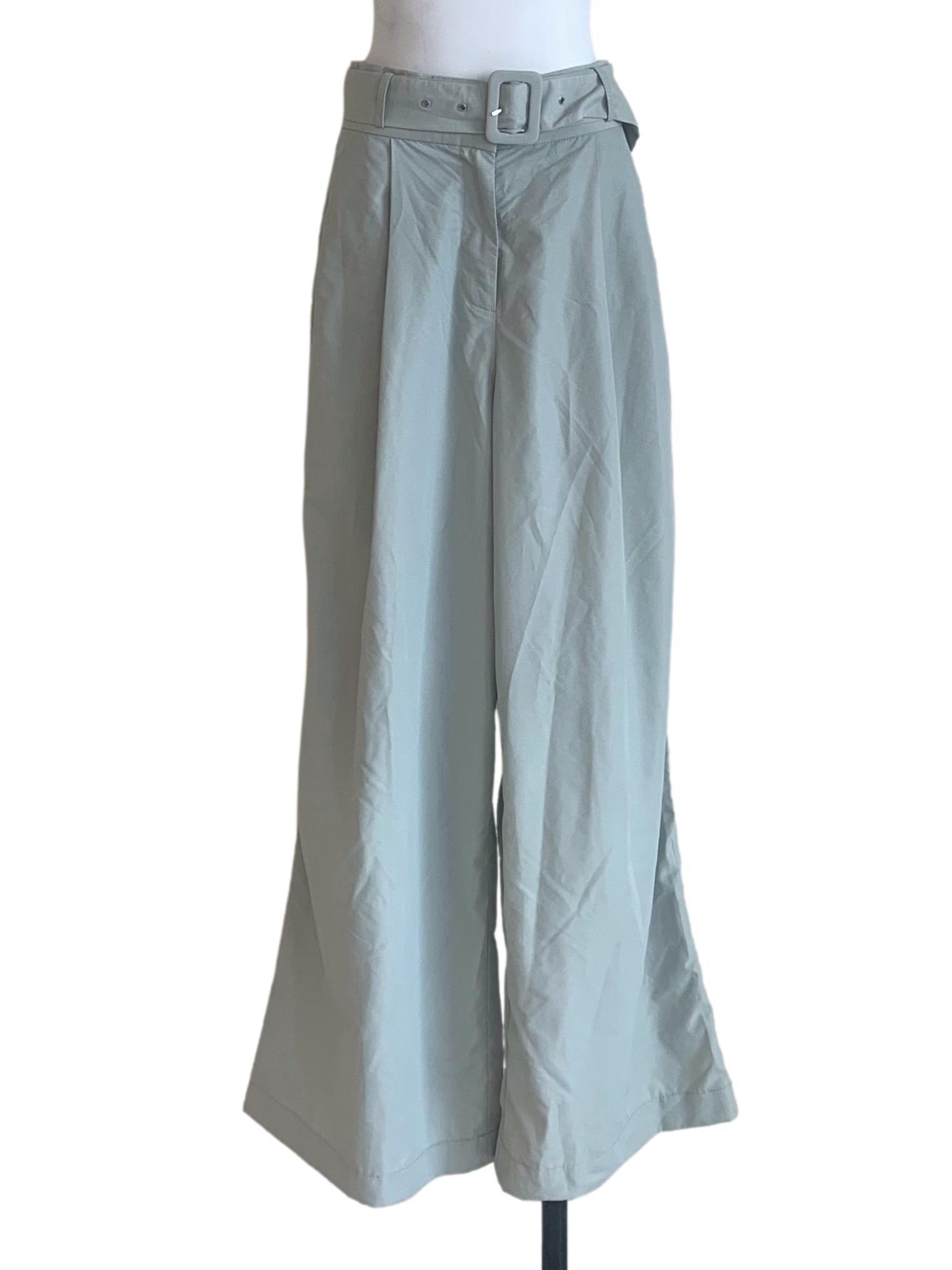 Pistachio Green Wide Leg Pants LB