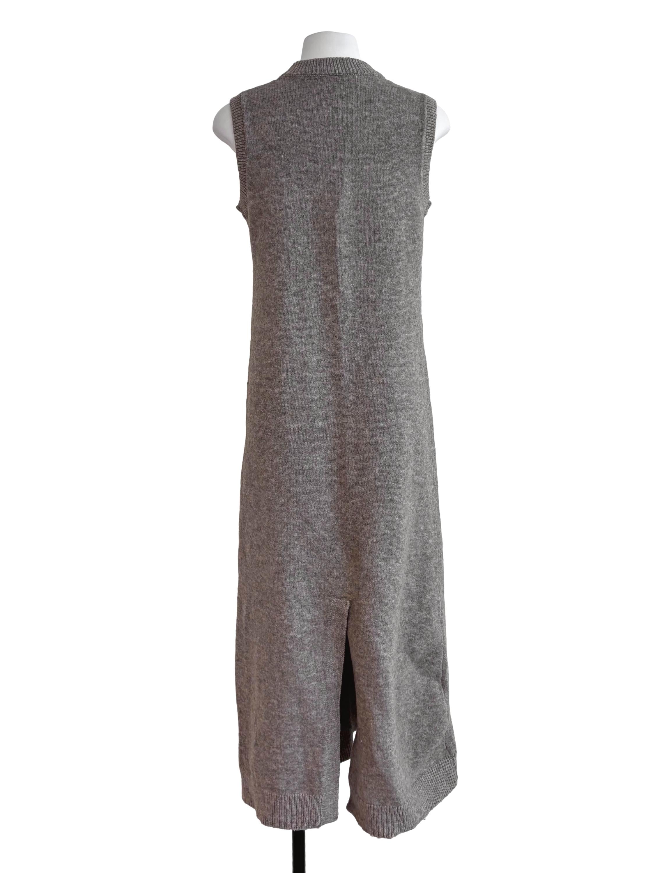 Ash Brown Sleeveless Knit Dress