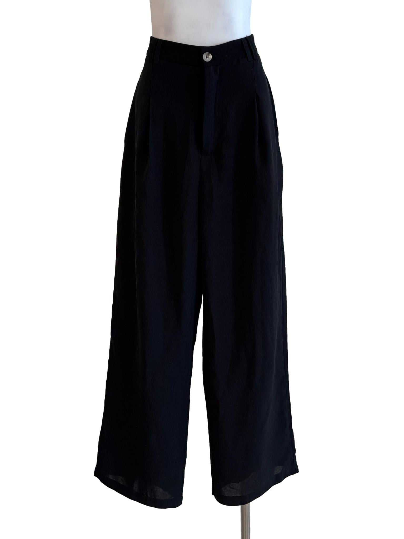 Parisian Black Straight Slacks
