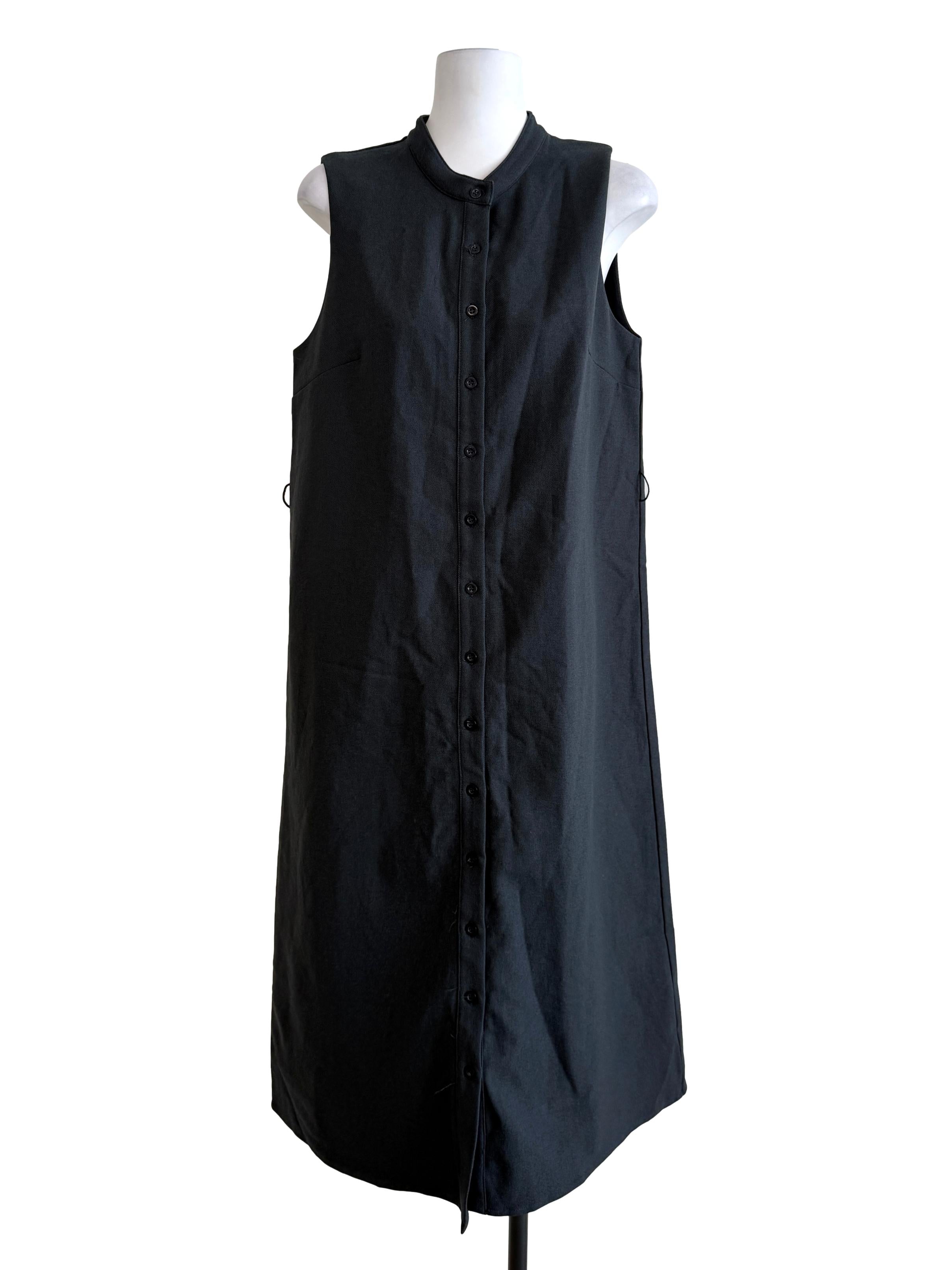 Lead Grey Buttoned Up Dress