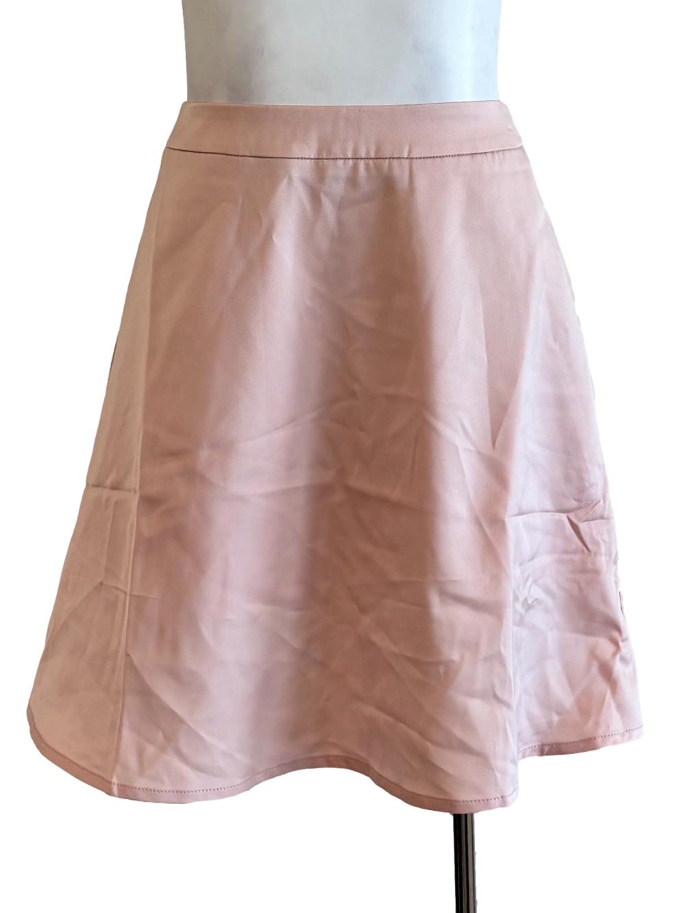 Baby Pink Mini Satin Skirt