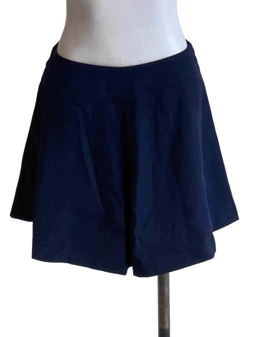 Navy Blue High Waisted Loose Regular Shorts