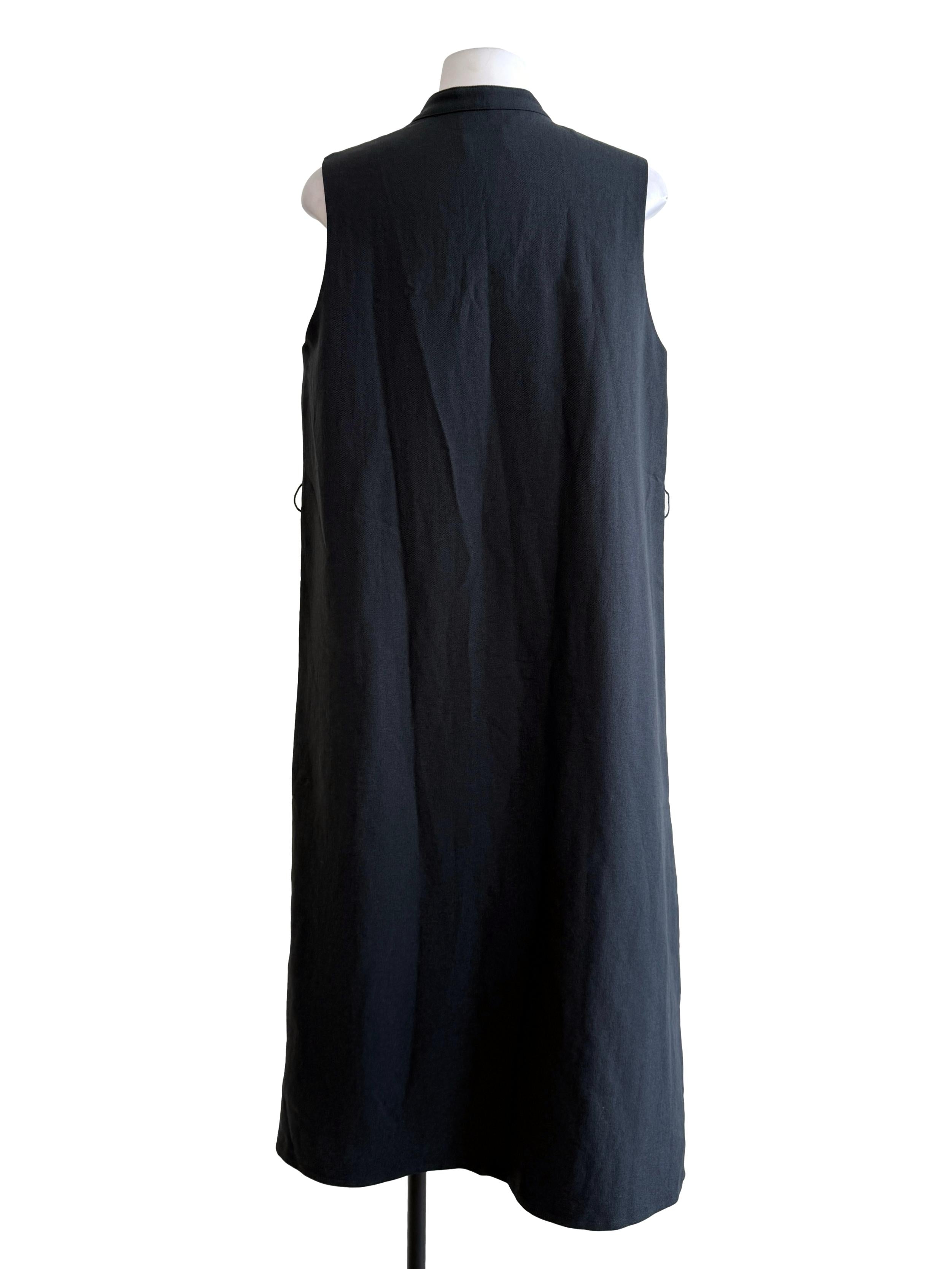Lead Grey Buttoned Up Dress