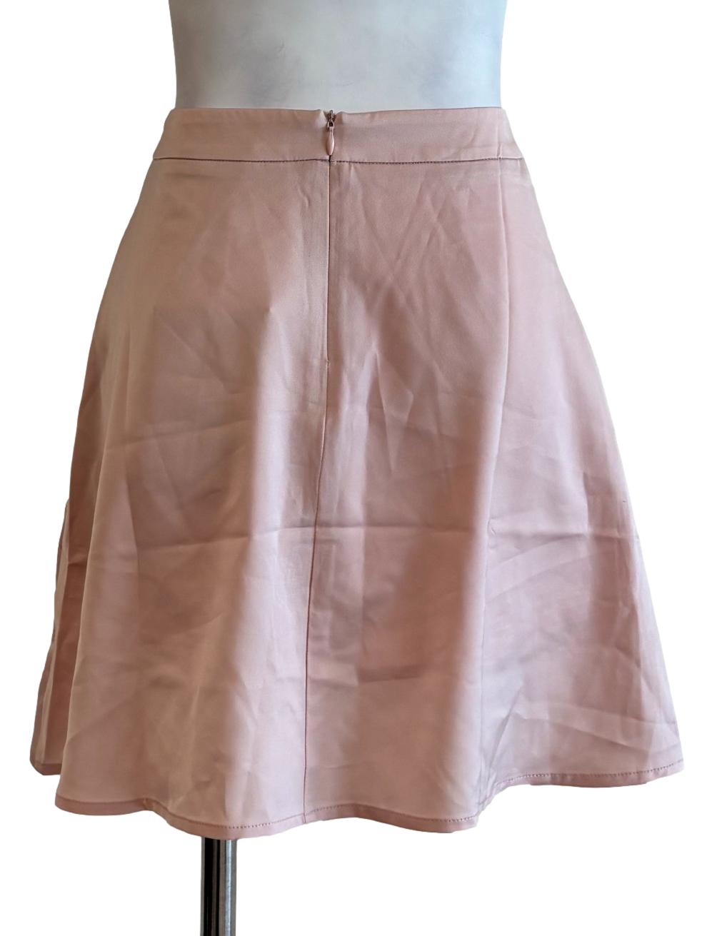 Baby Pink Mini Satin Skirt