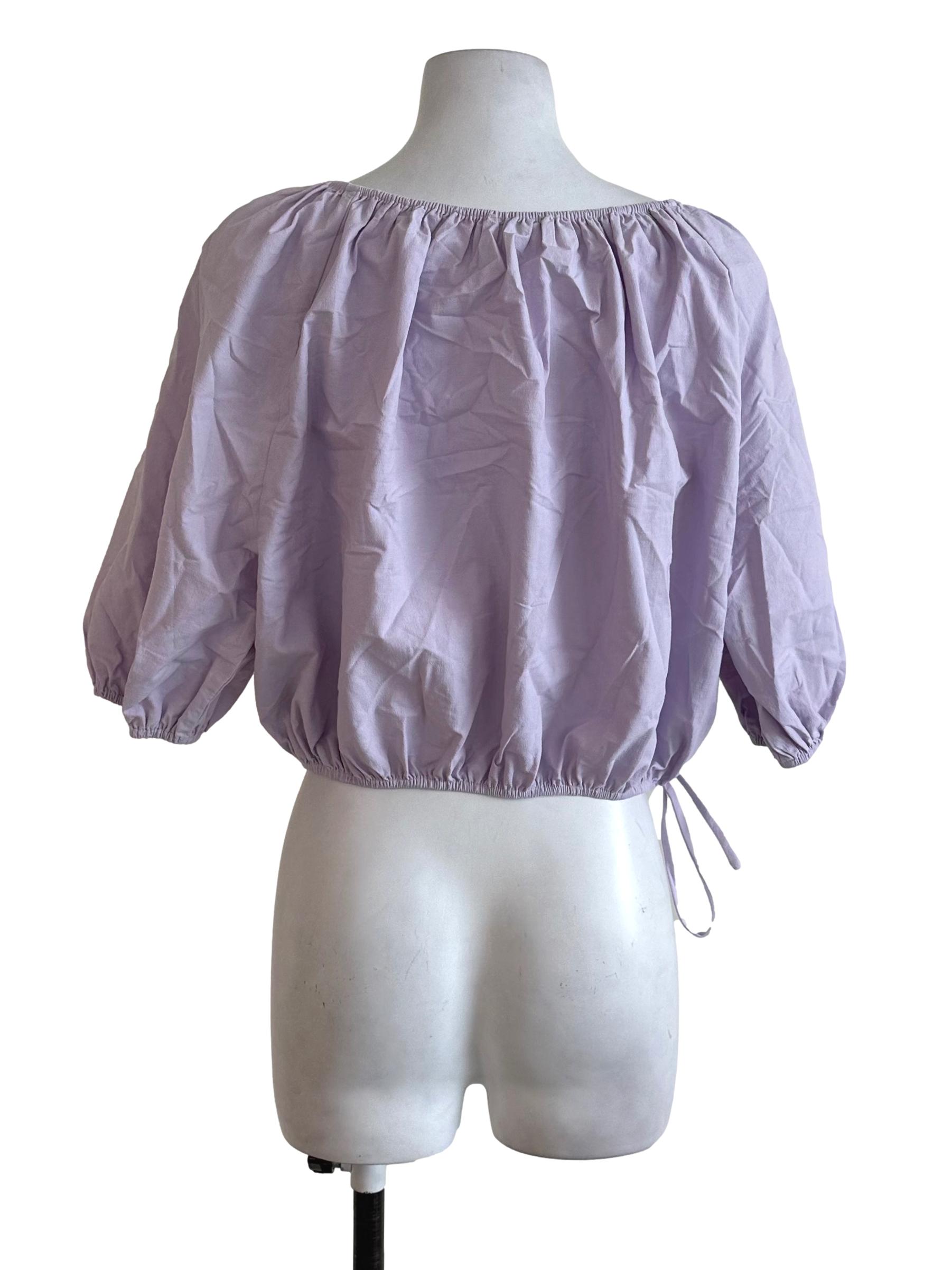 Love Bonito Lavendar Purple Puff Top | REFASH