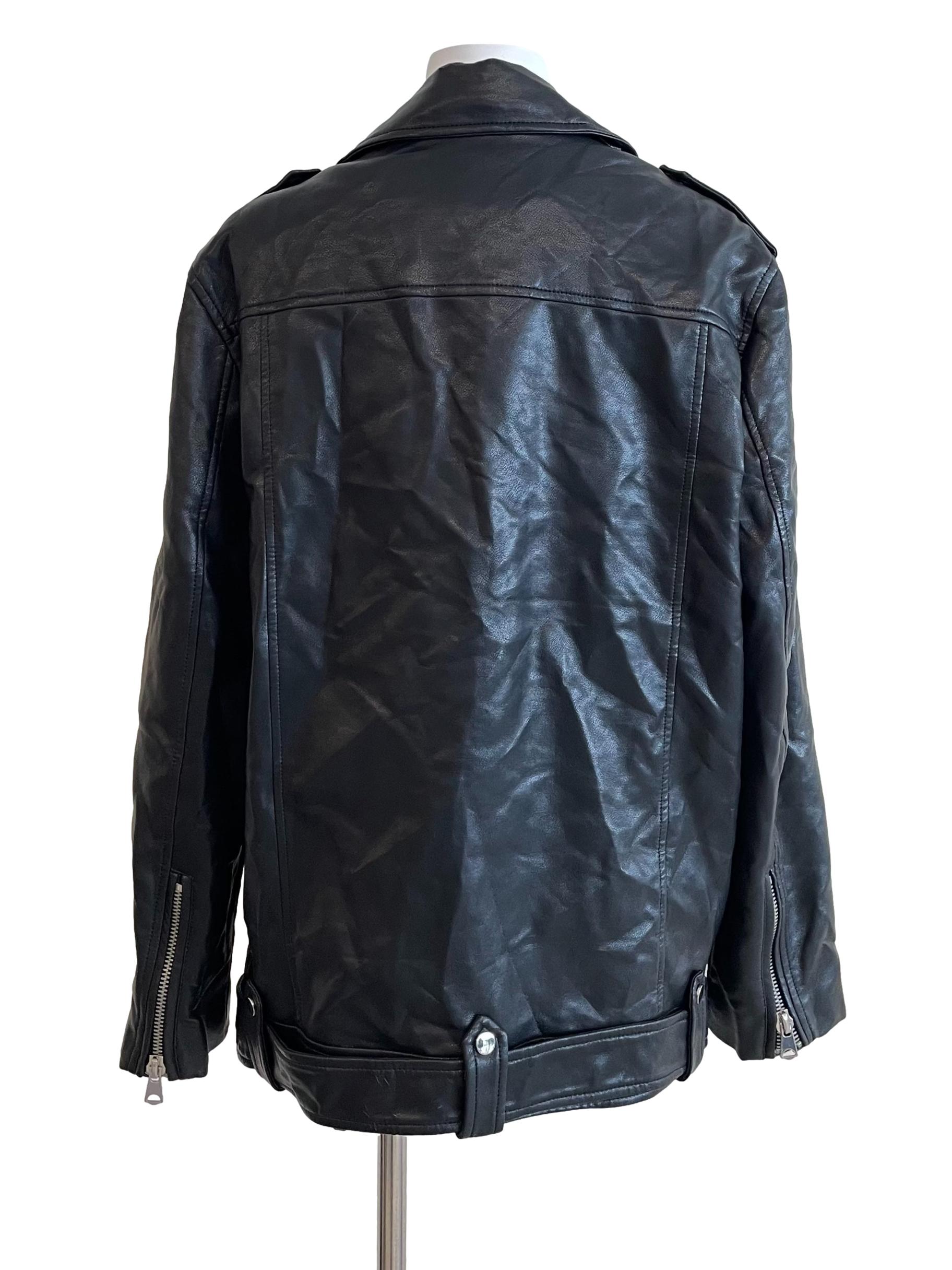 Black Buckled Leather Jacket