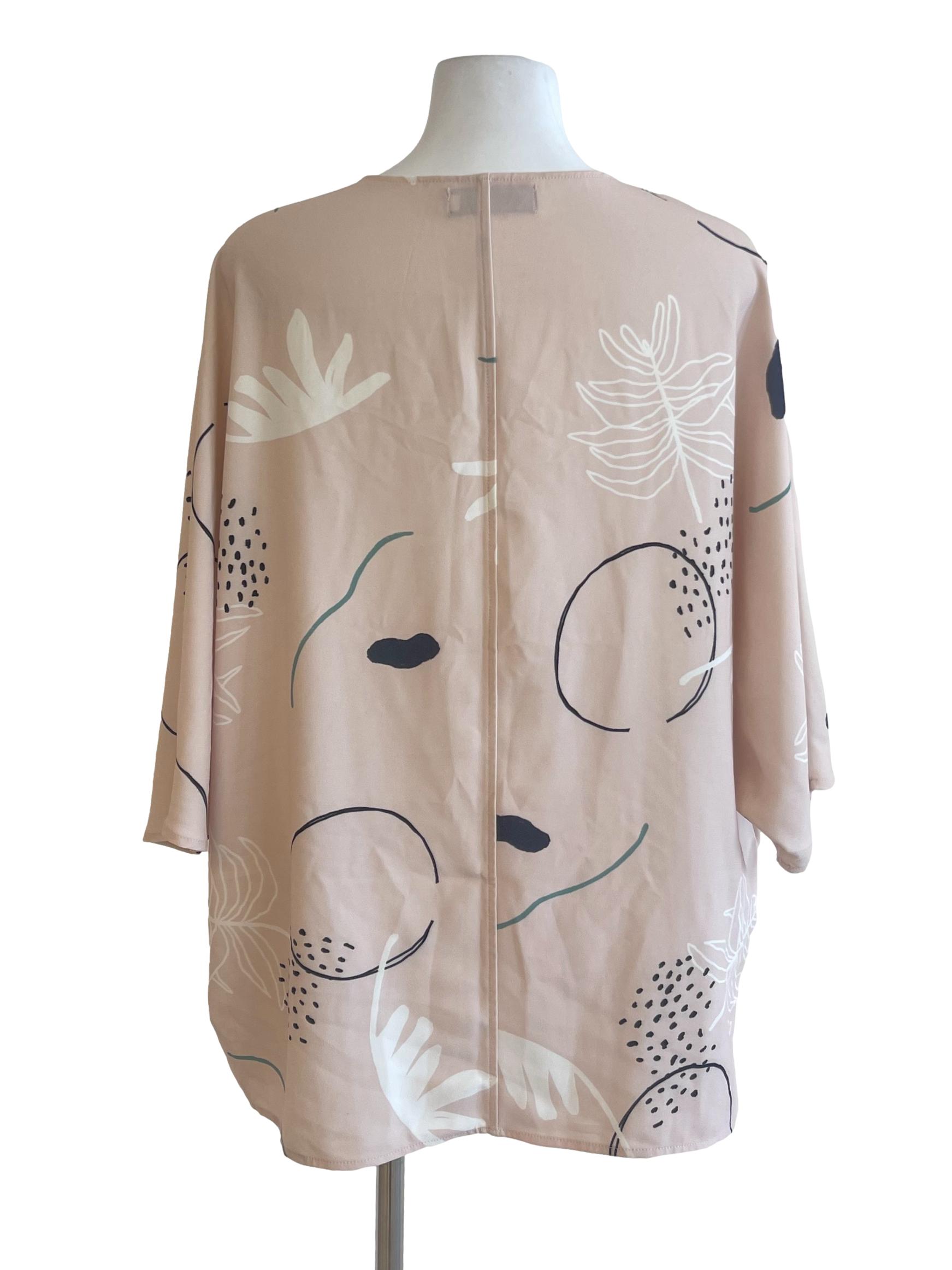 Salt Floral Abstract Cap Sleeve Cardigan TTR