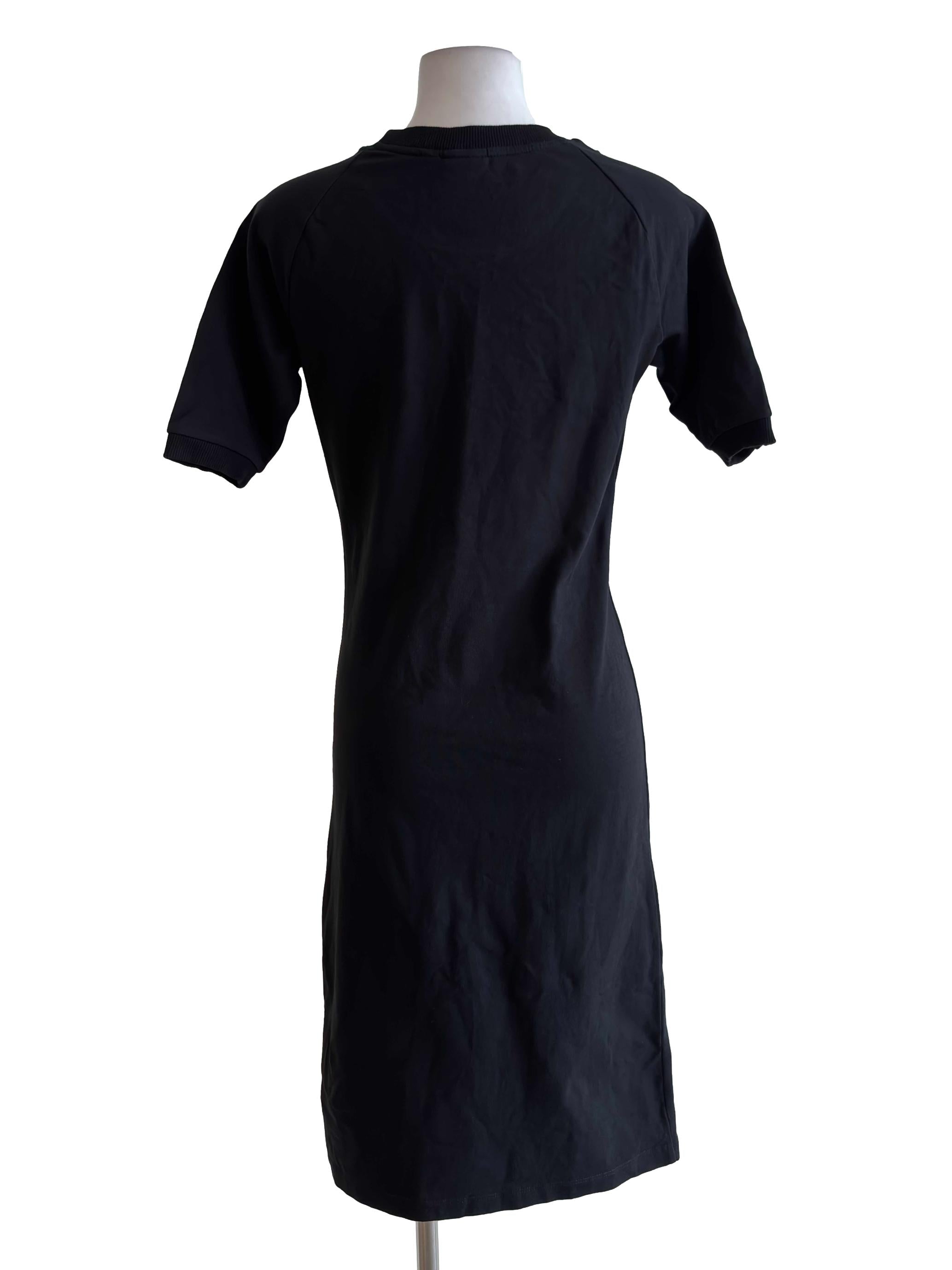 Onyx Black Crew Neck Fitted Dress
