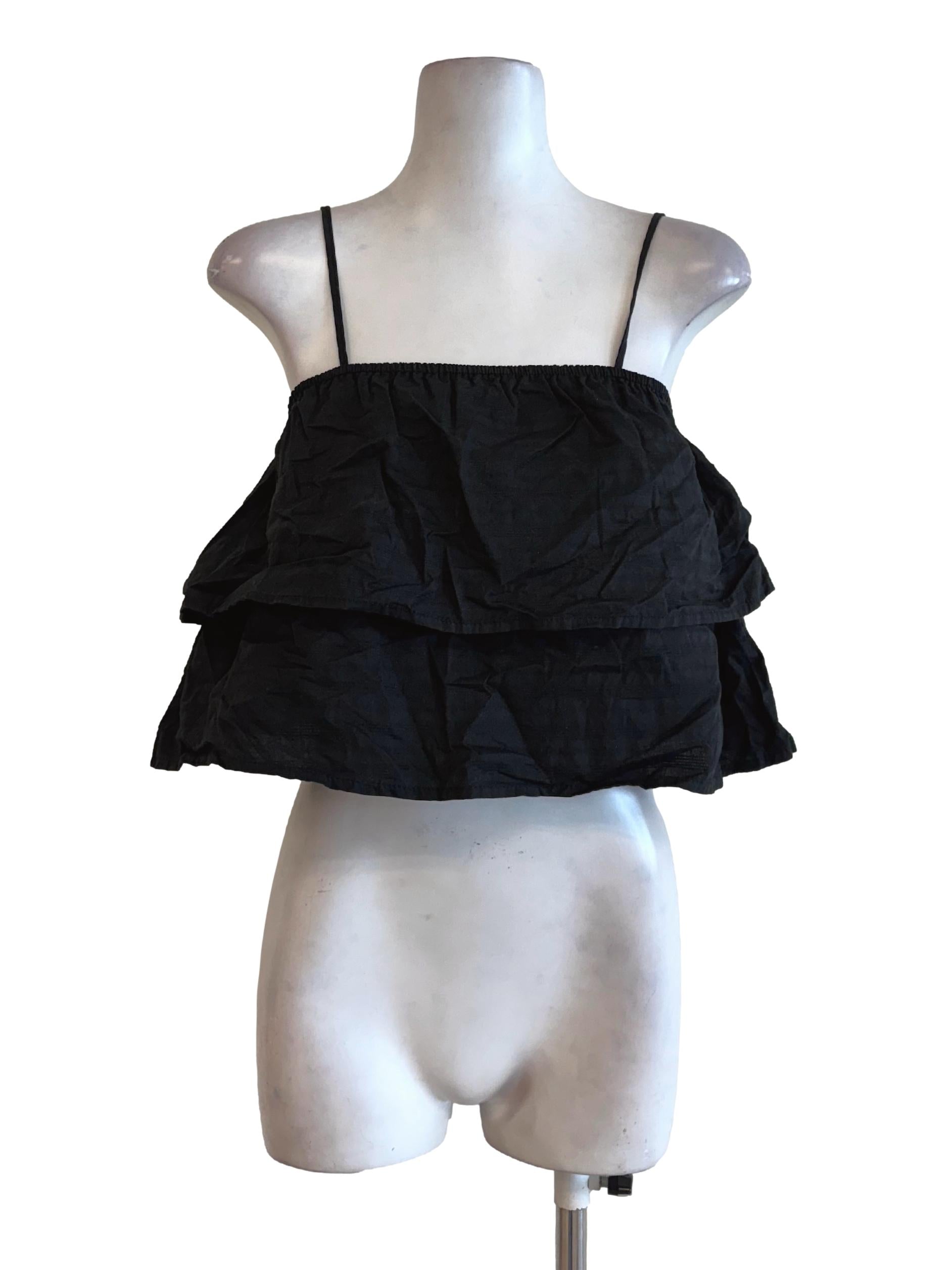 Black Sleeveless Tank Top TEM