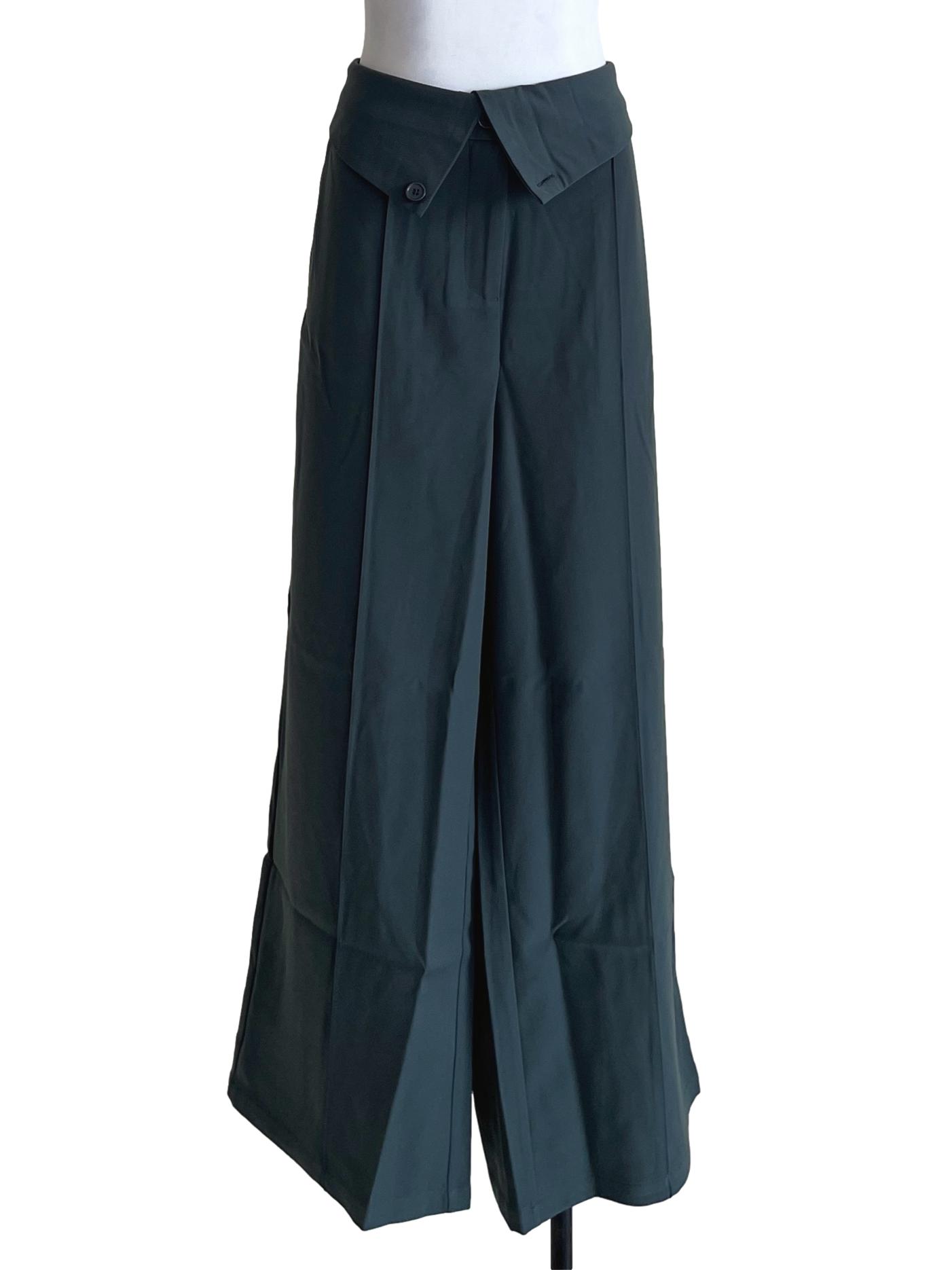 Grey Carson Fold Over Waist Pants