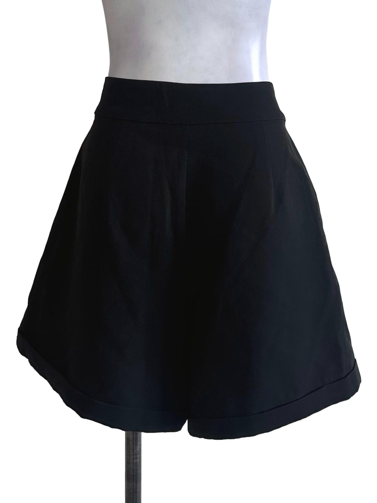 Raven Black High Waist Shorts