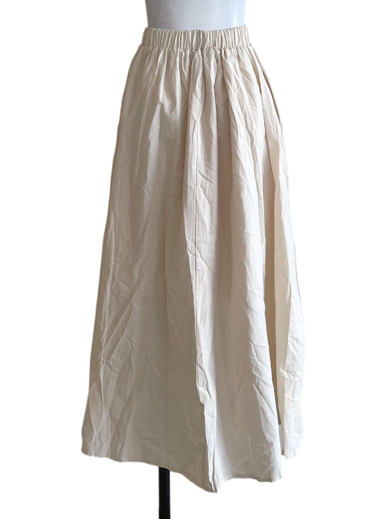 Beige Circle Skirt
