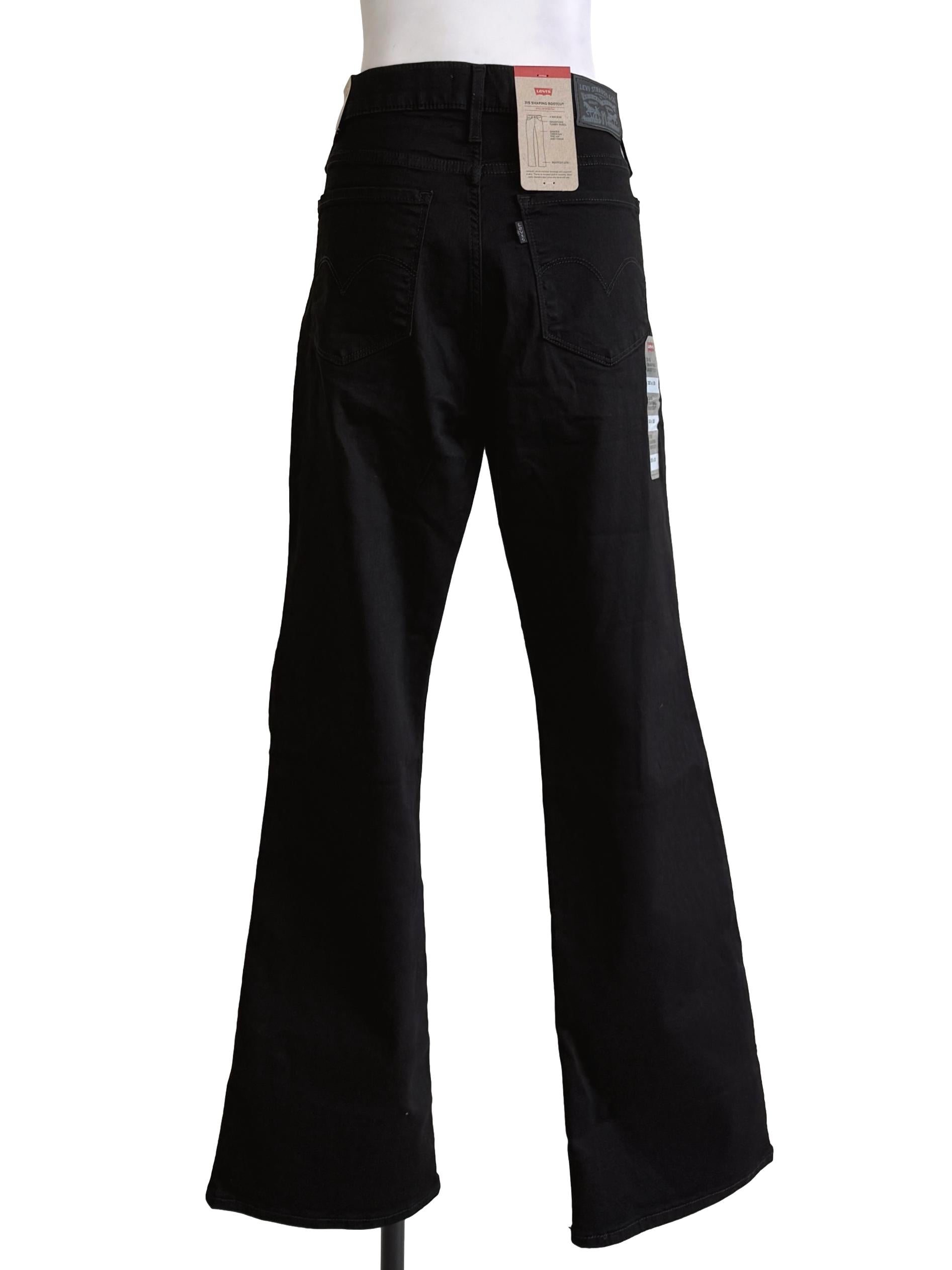 Black Bootcut Leg Jeans