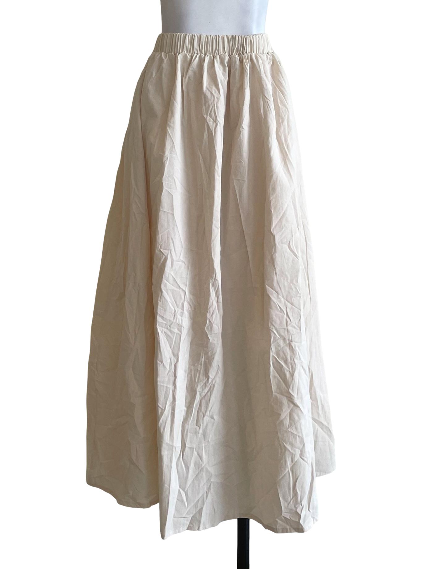 Beige Circle Skirt