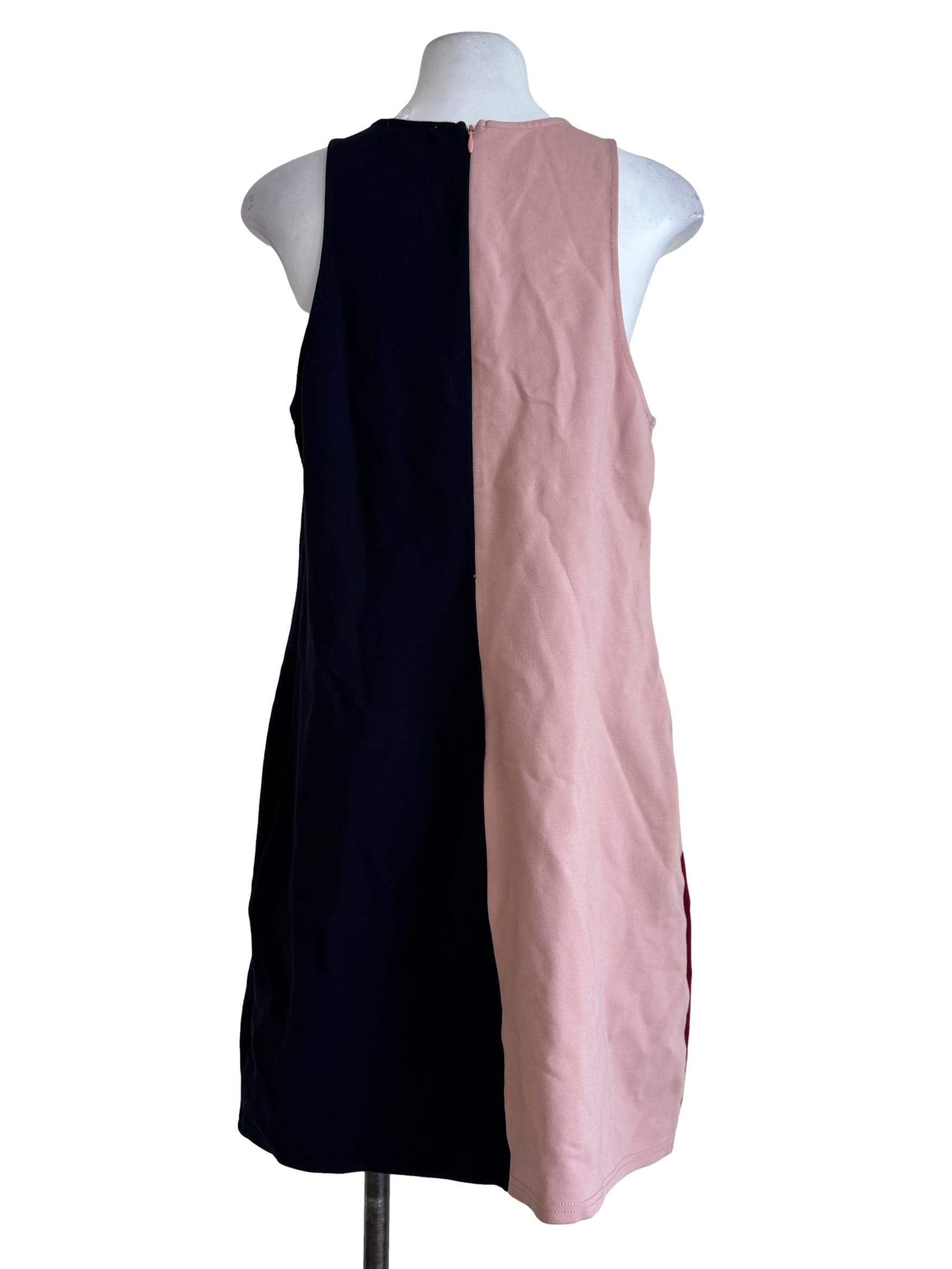 Multicolor Round Neck Shift Dress