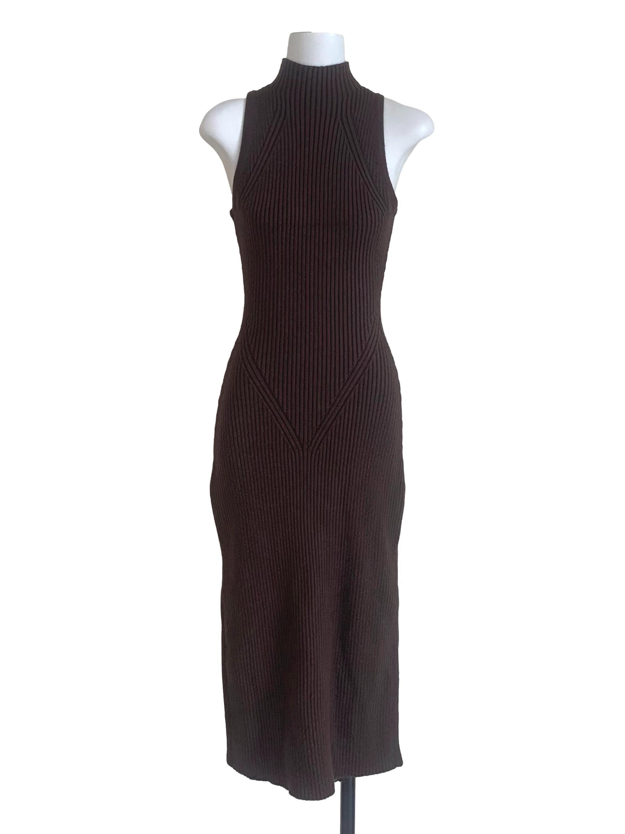 Umber Brown Bodycon Dress LB
