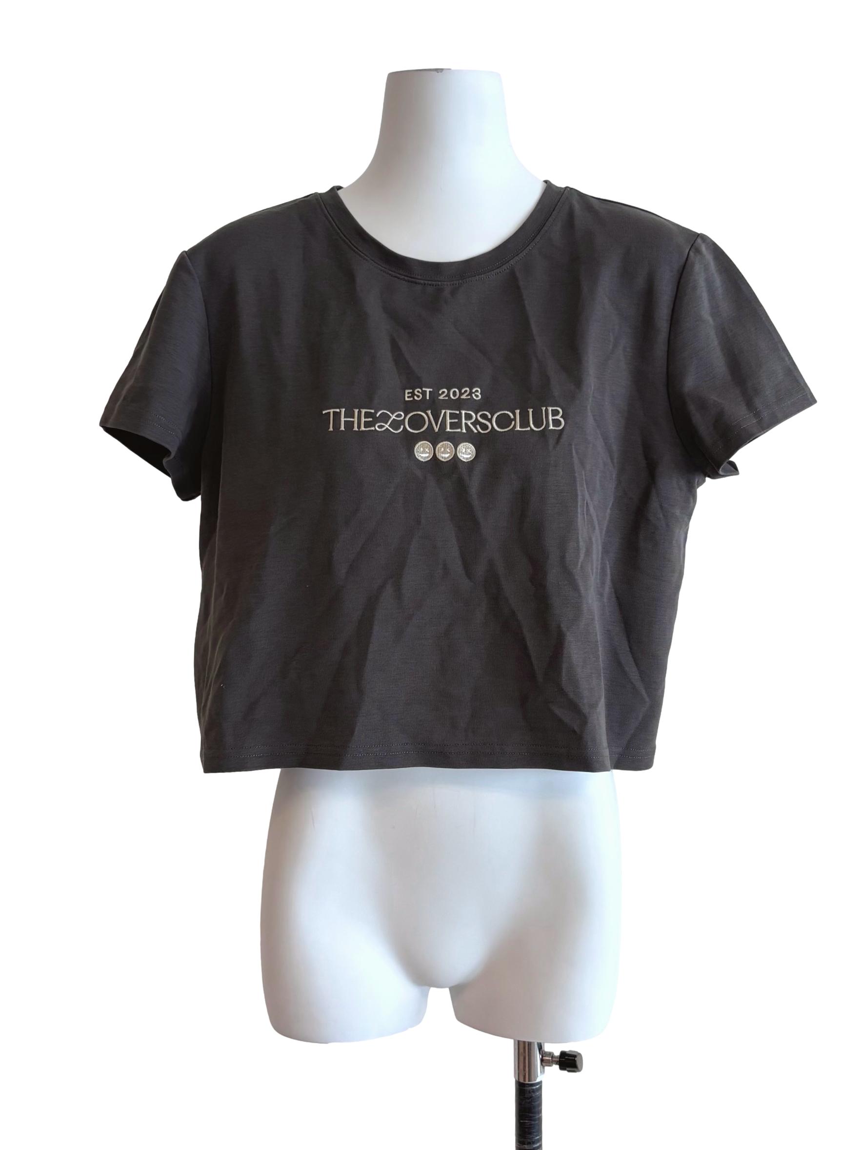 Dark Grey Club Cropped Tee TCL
