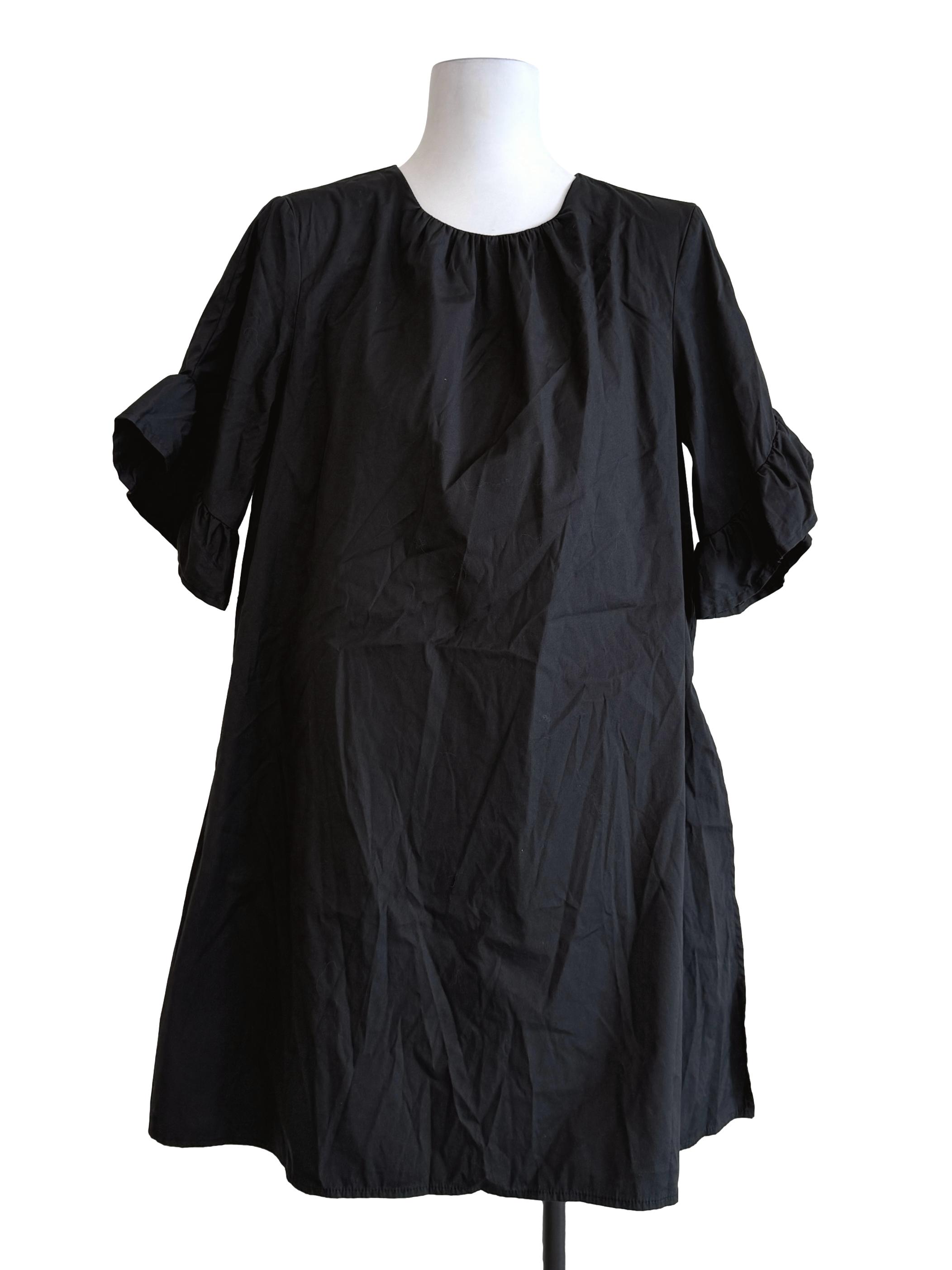 Black Short Sleeves Romper