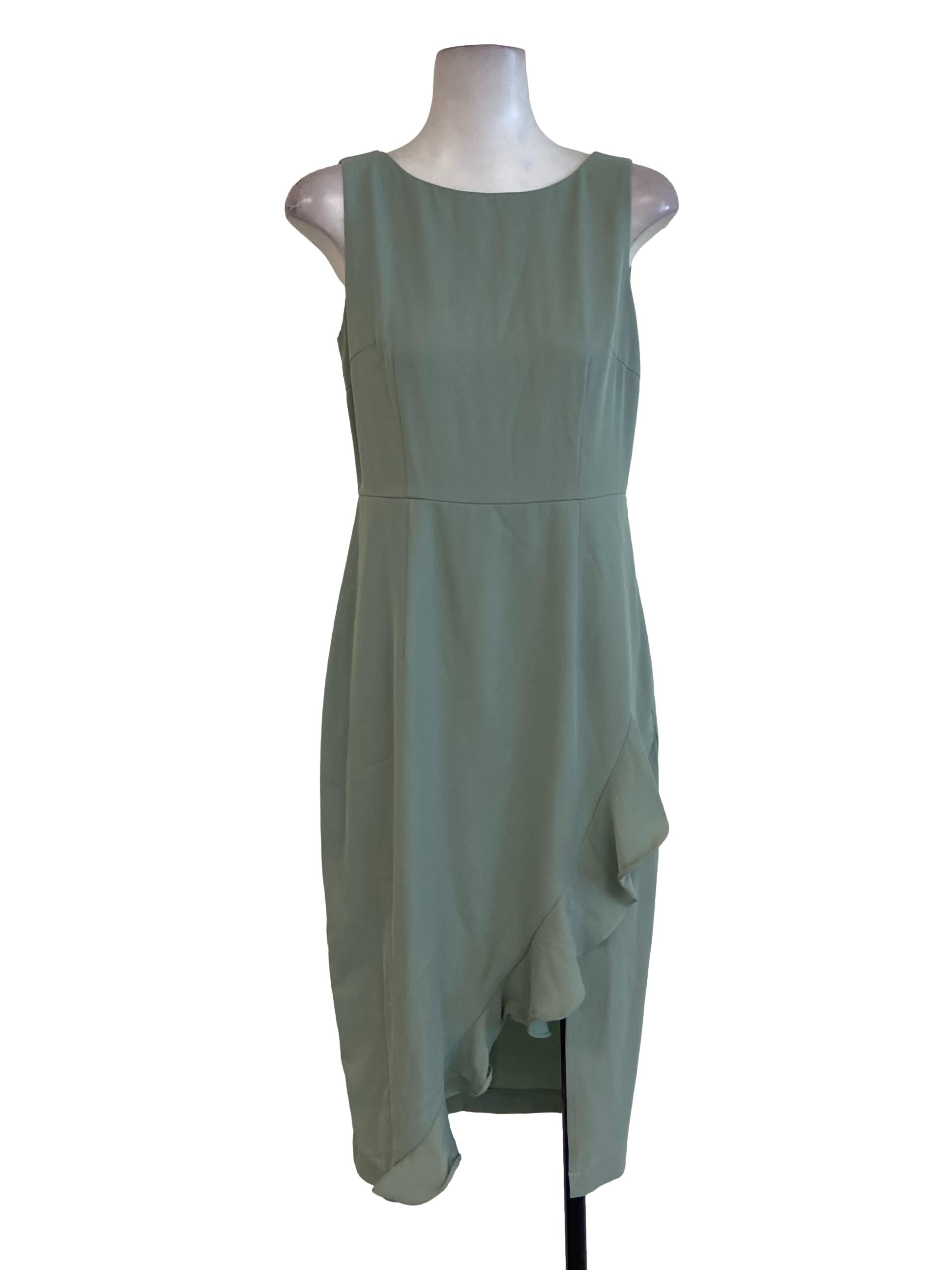Mint Green Shift Asymmetric Dress