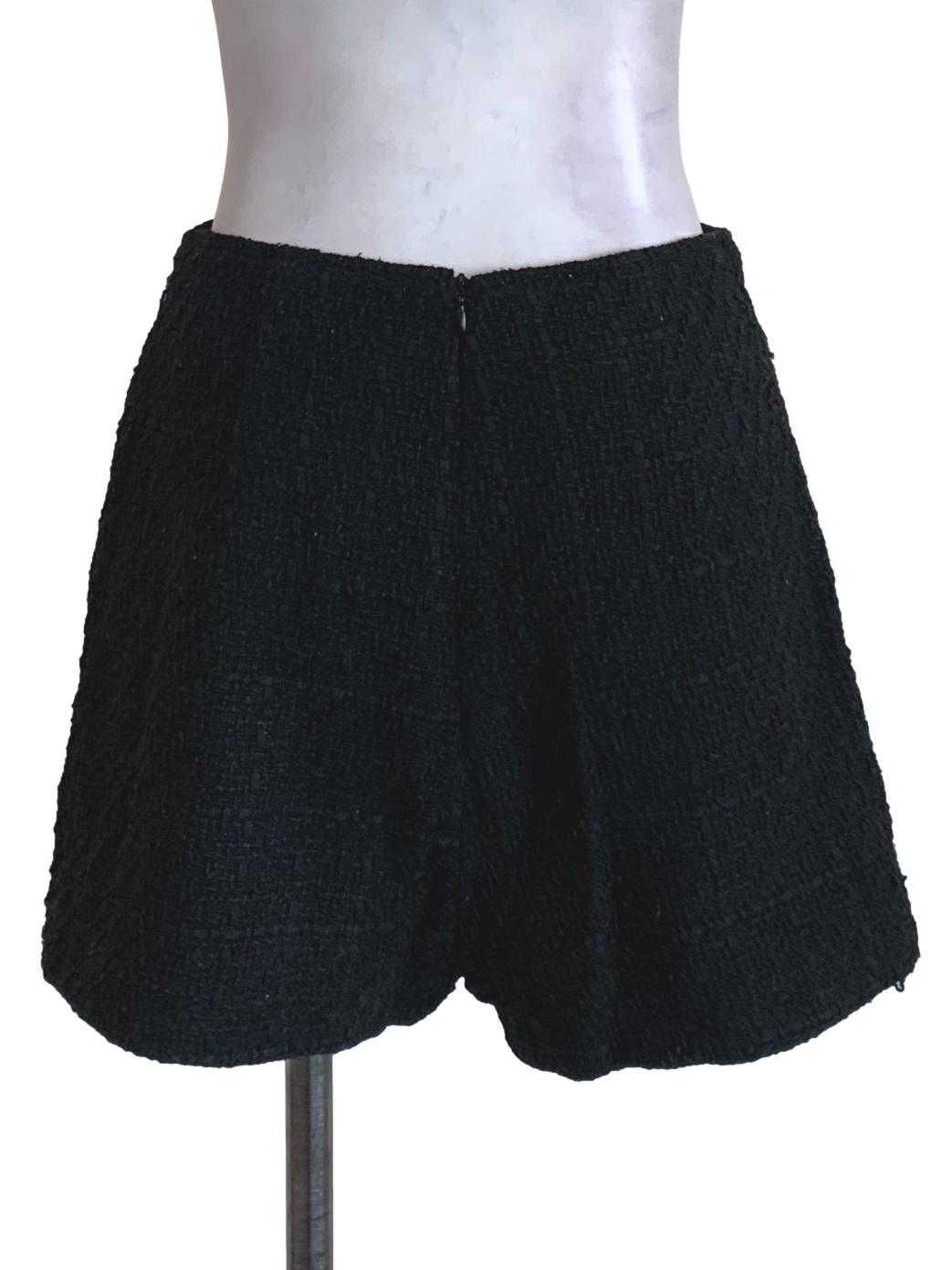 Black Nailshead High-Waisted Skort LB