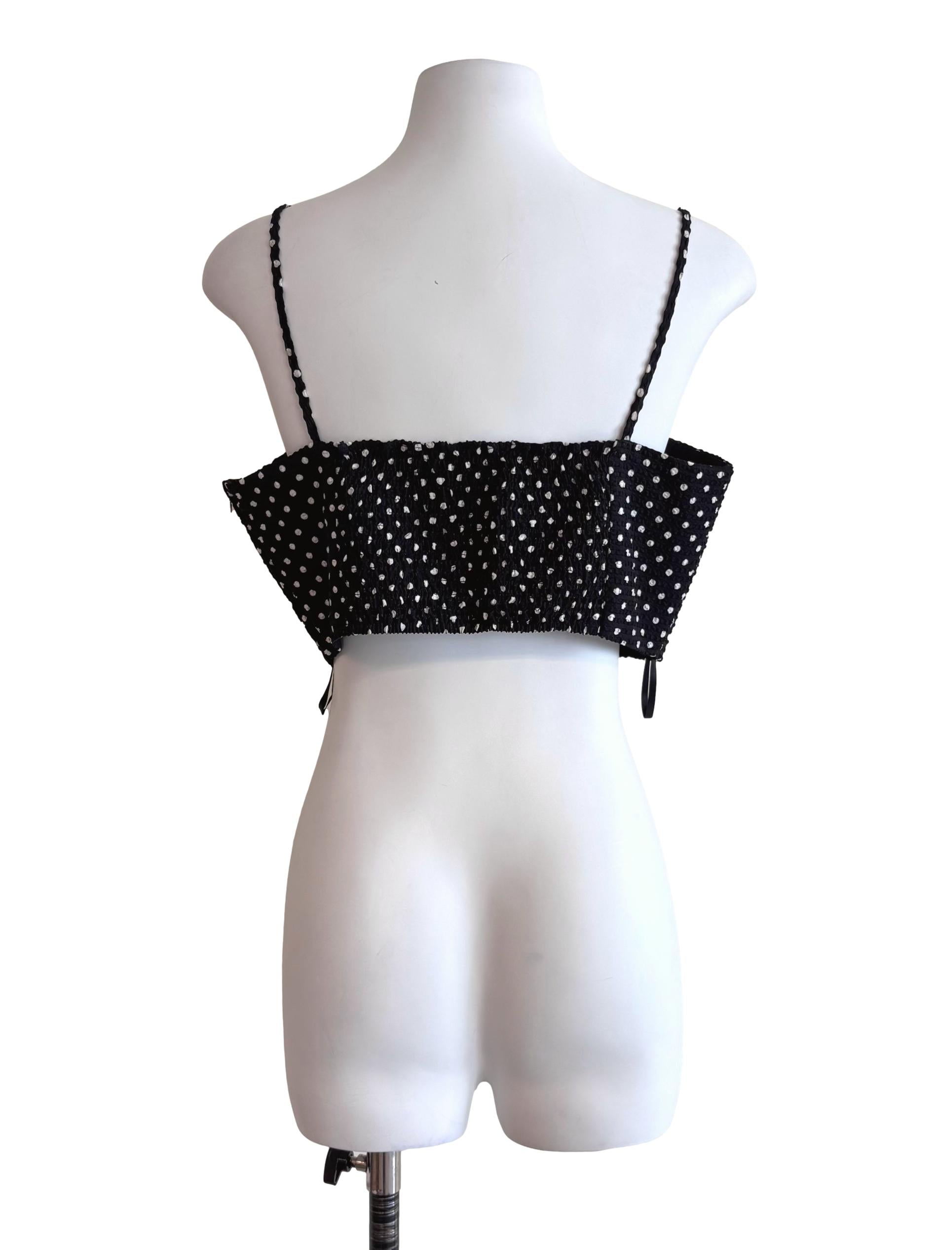 Black Polka Dot Cropped Top LB