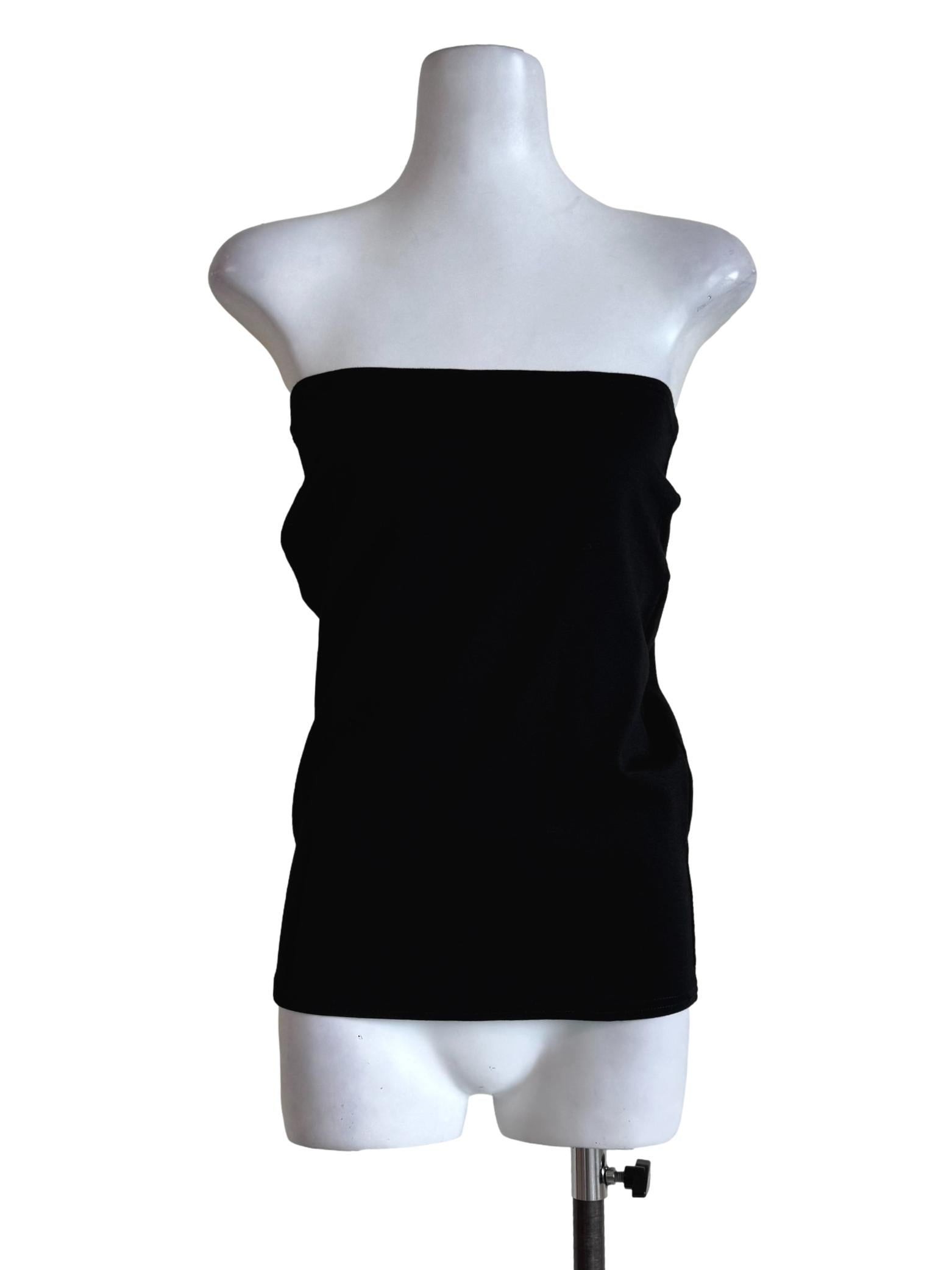 Ink Black Strapless Tube Top