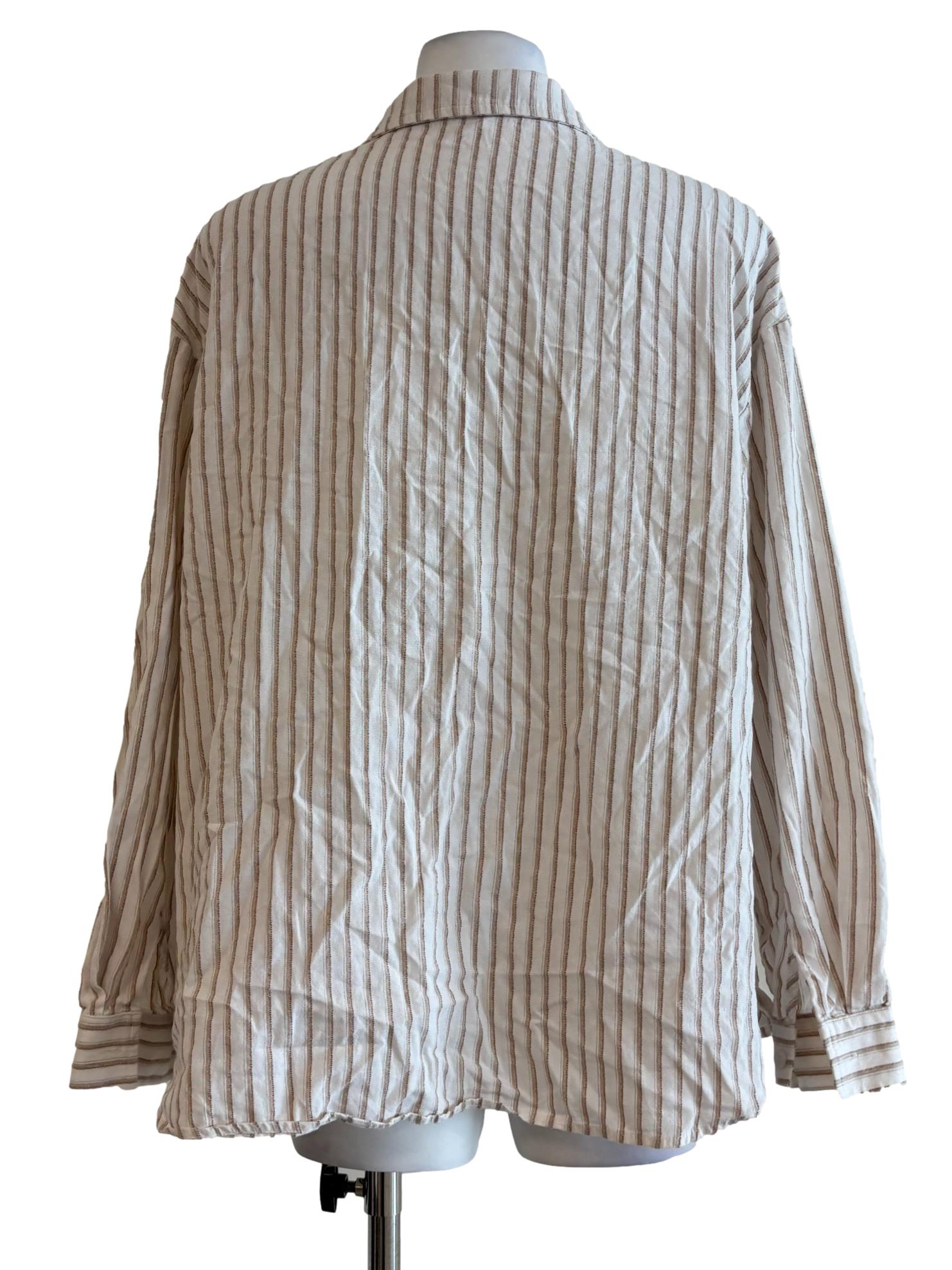 Coconut Stripe Buttoned Shirt