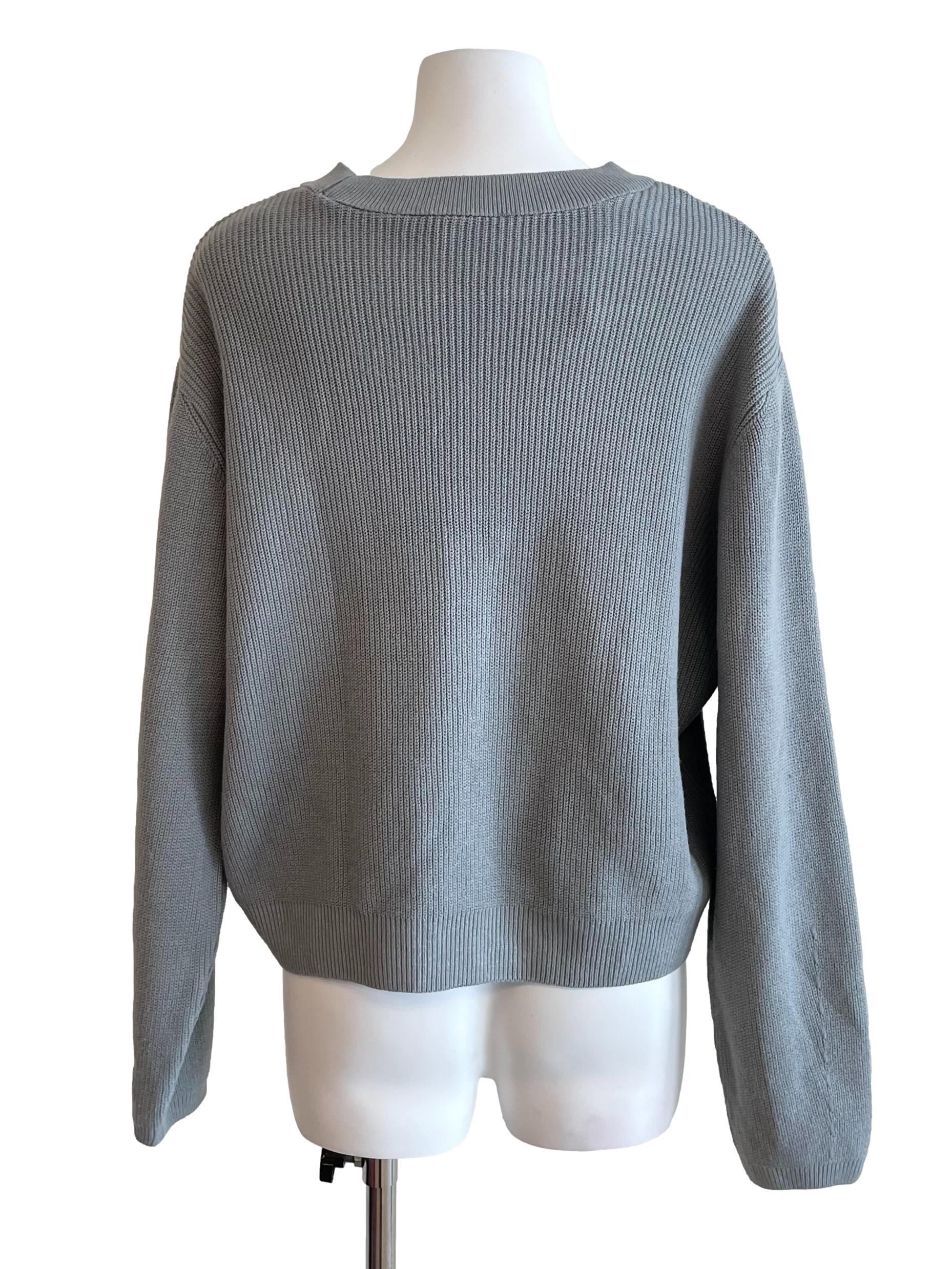 Warm Grey Knit Sweater