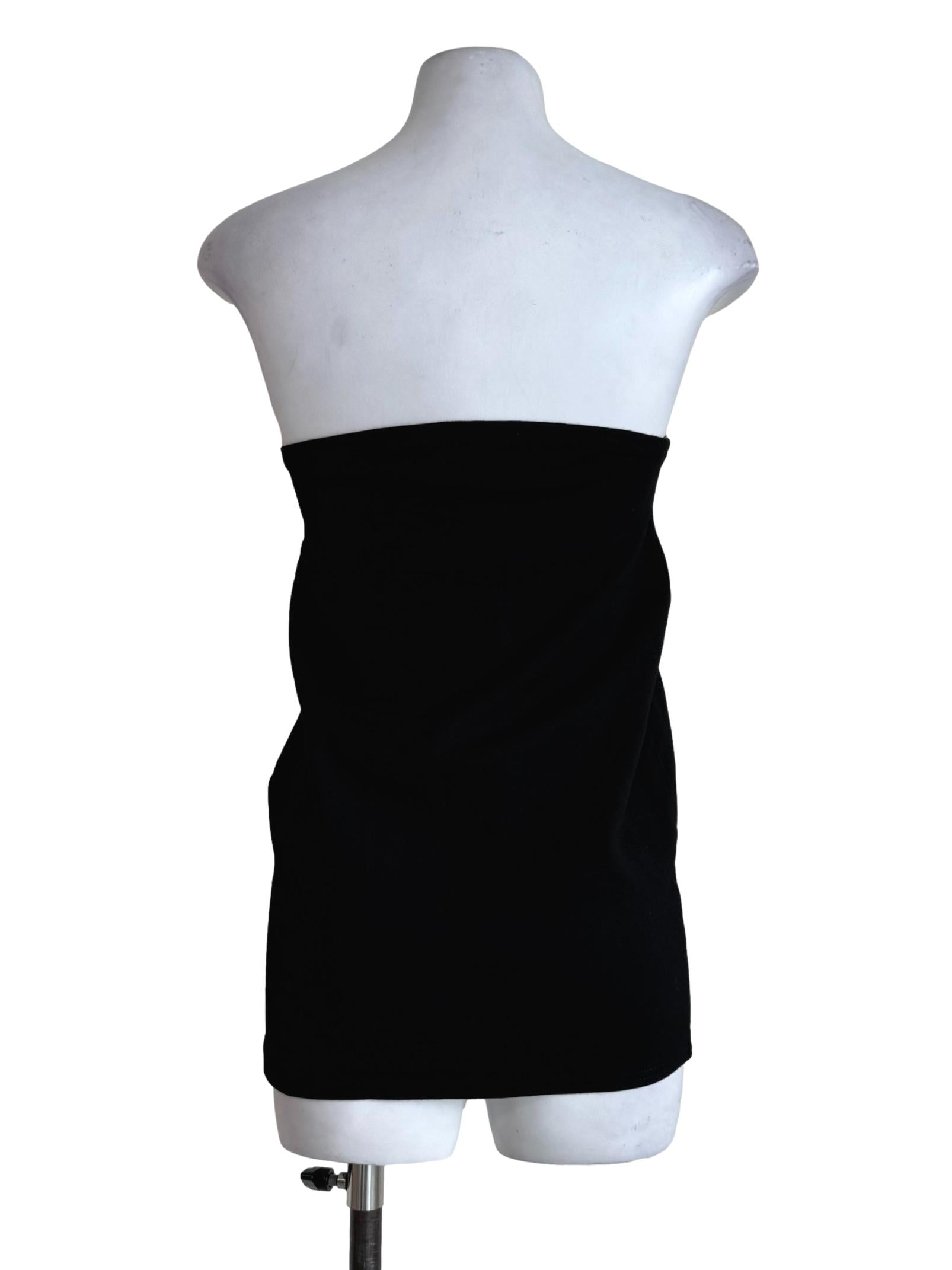 Ink Black Strapless Tube Top