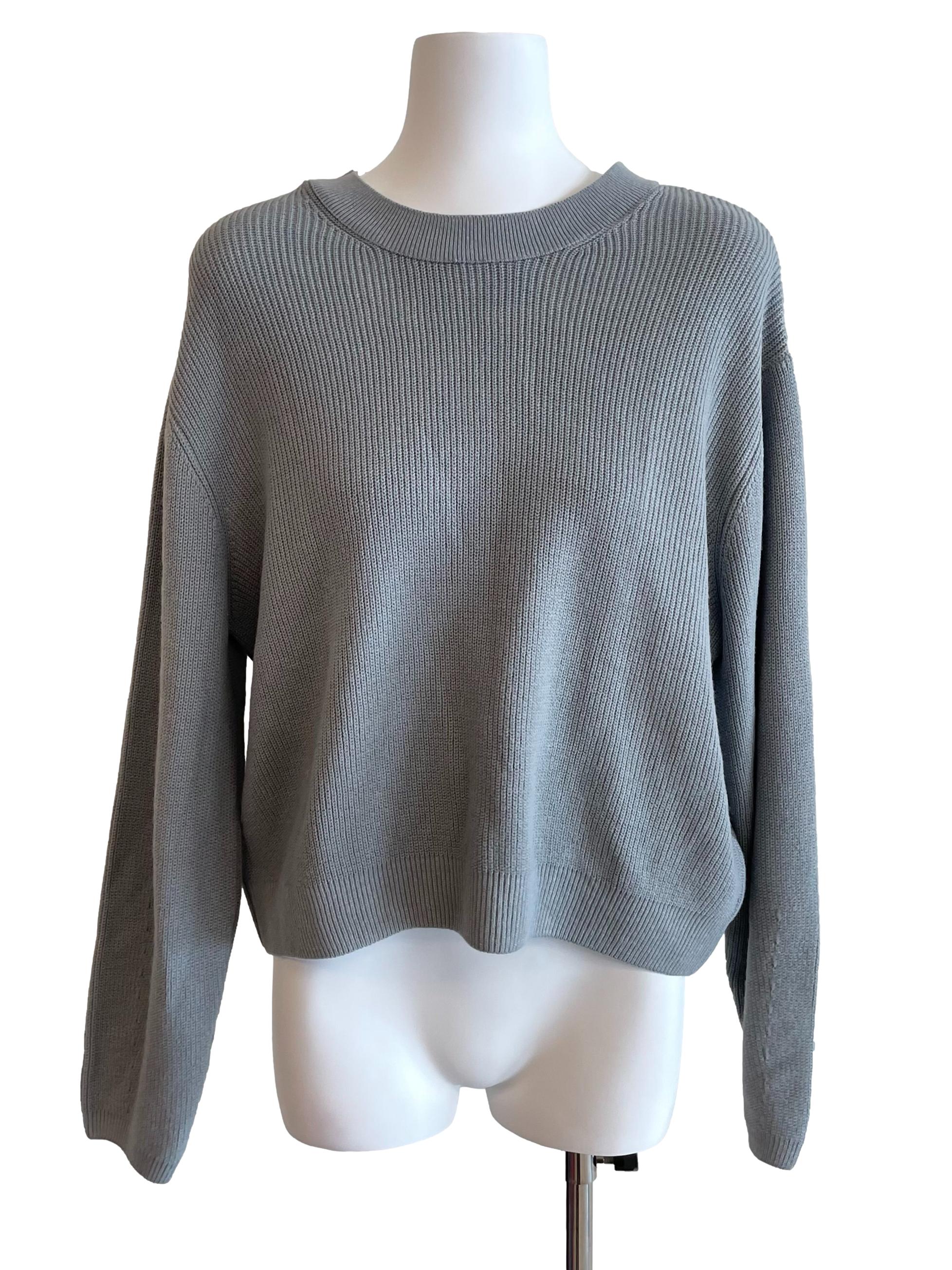 Warm Grey Knit Sweater