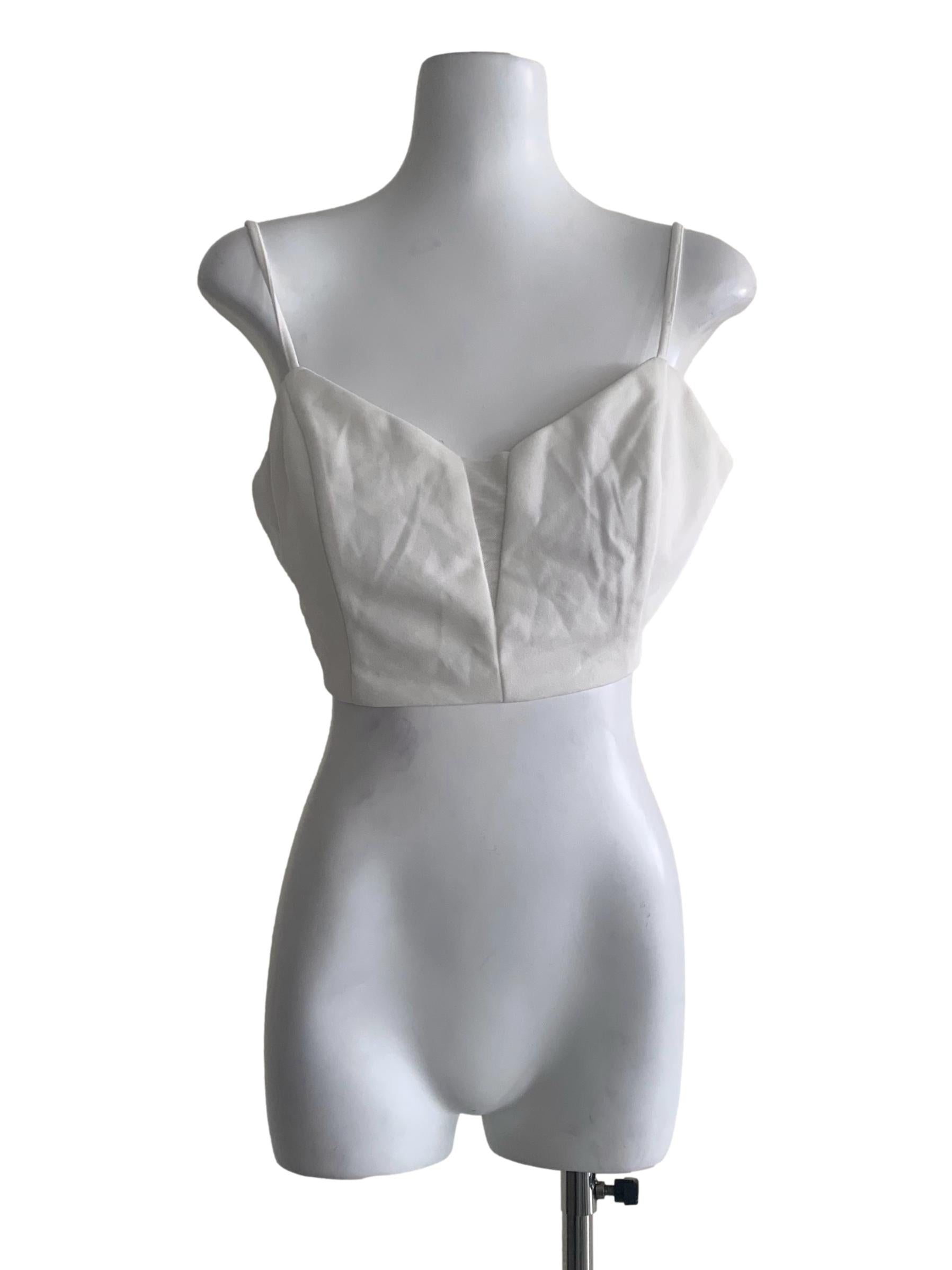 Pearl White Sweetheart Top