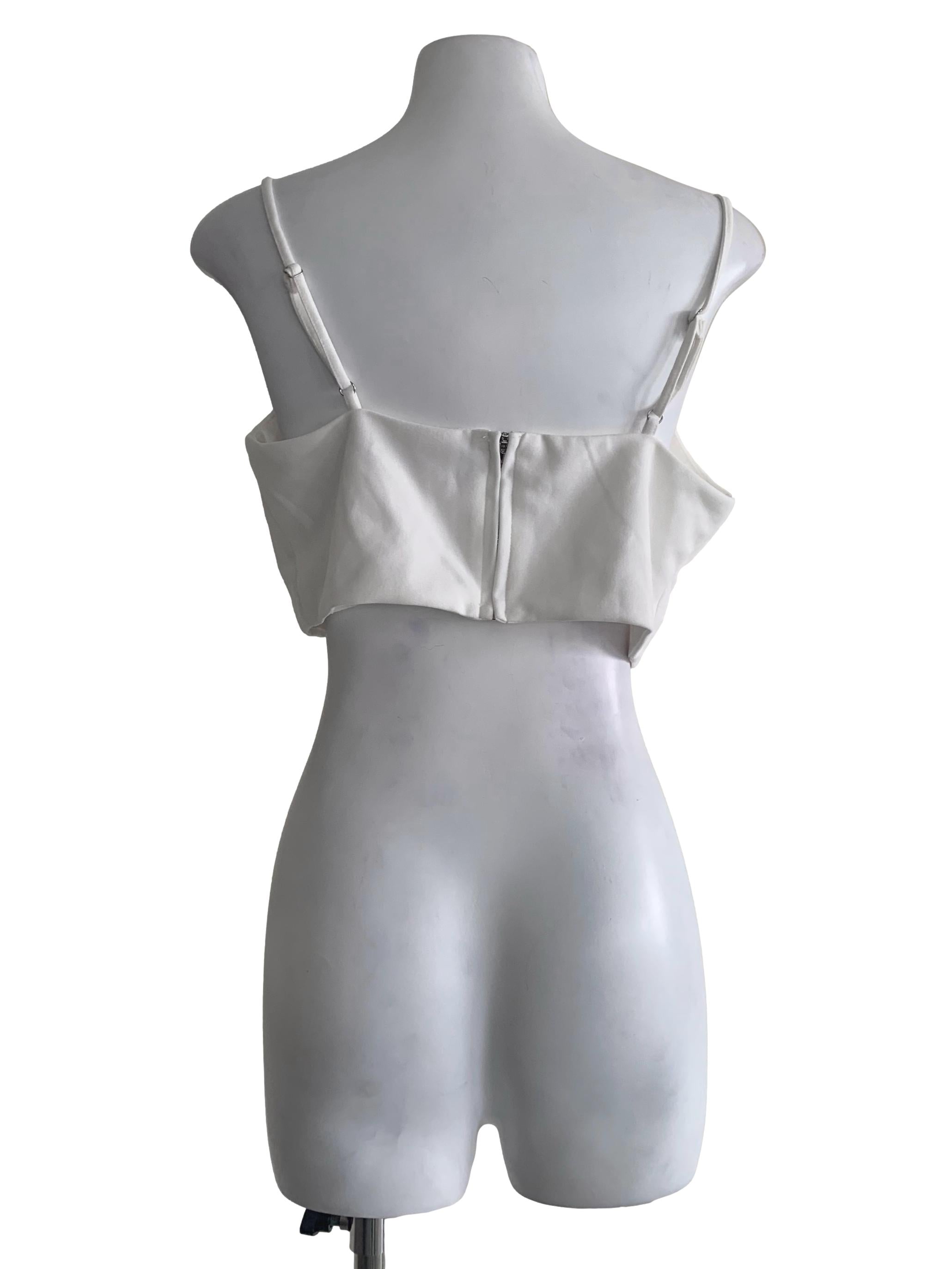 Pearl White Sweetheart Top
