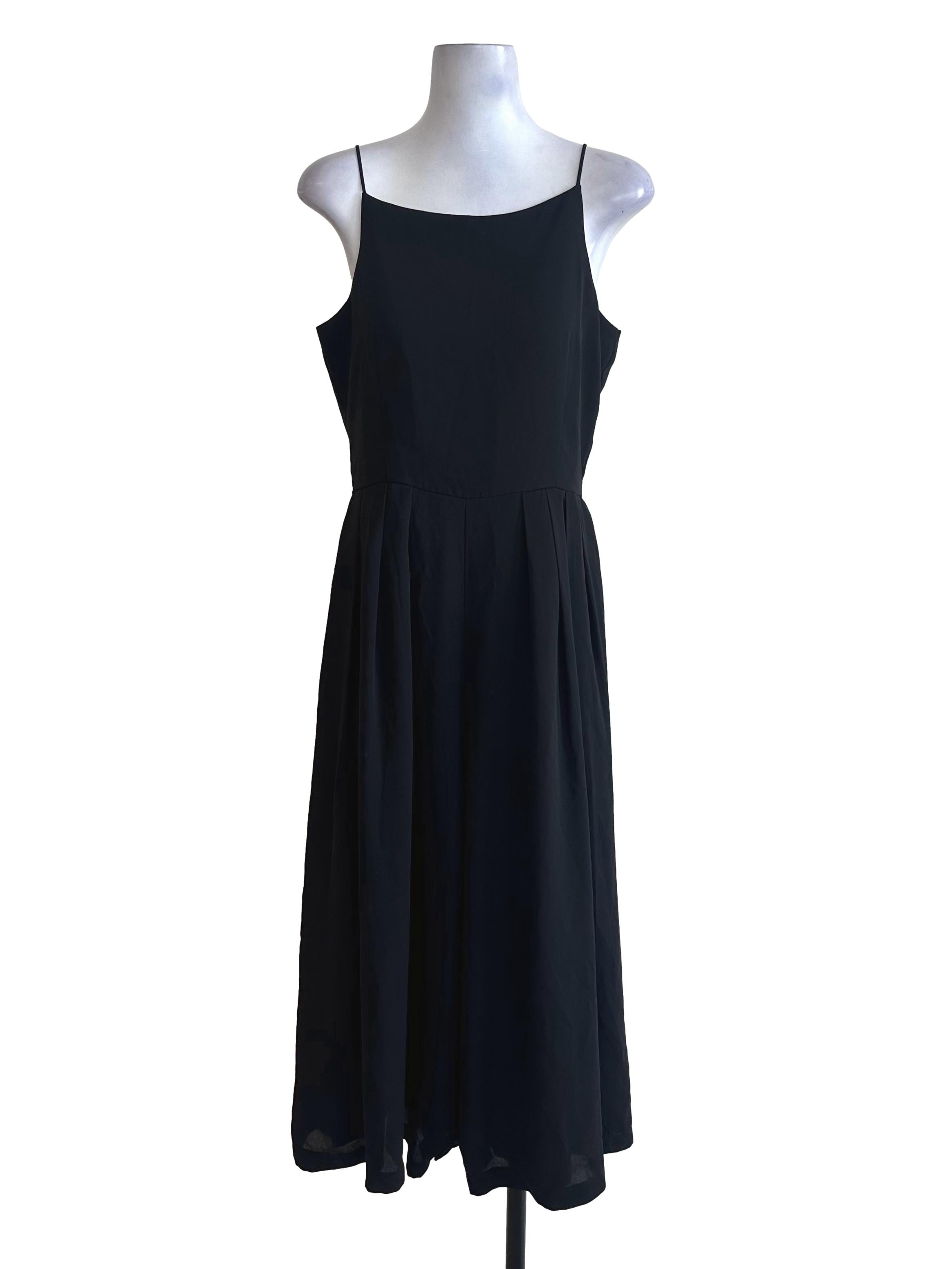 Raven Black Spaghetti Strap Jumpsuit TEM