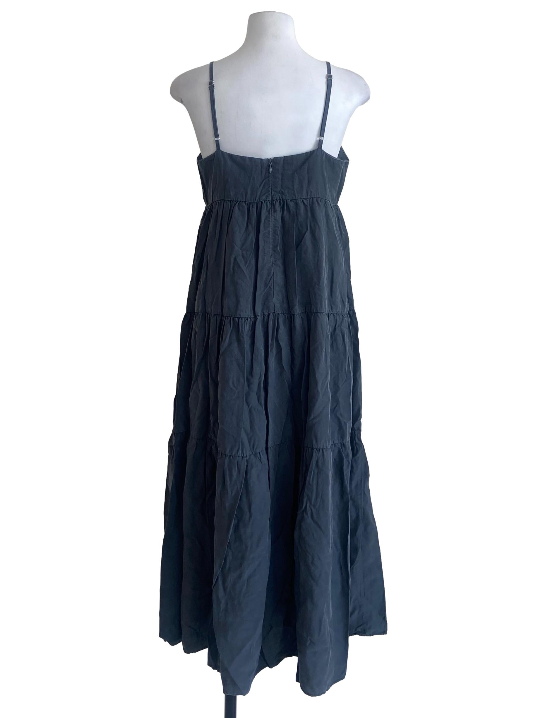 Porpoise Grey Sleeveless Layered Dress