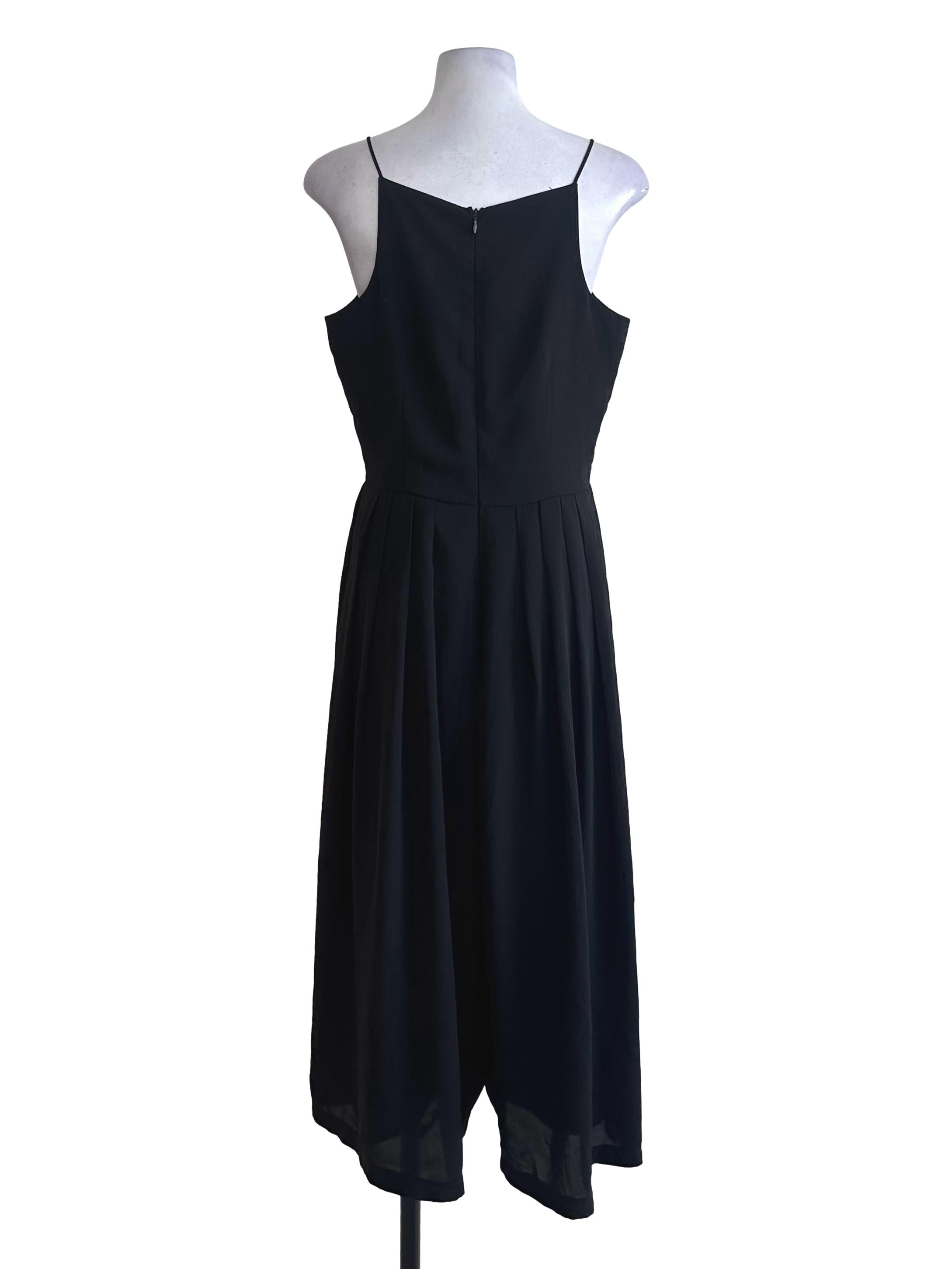 Raven Black Spaghetti Strap Jumpsuit TEM