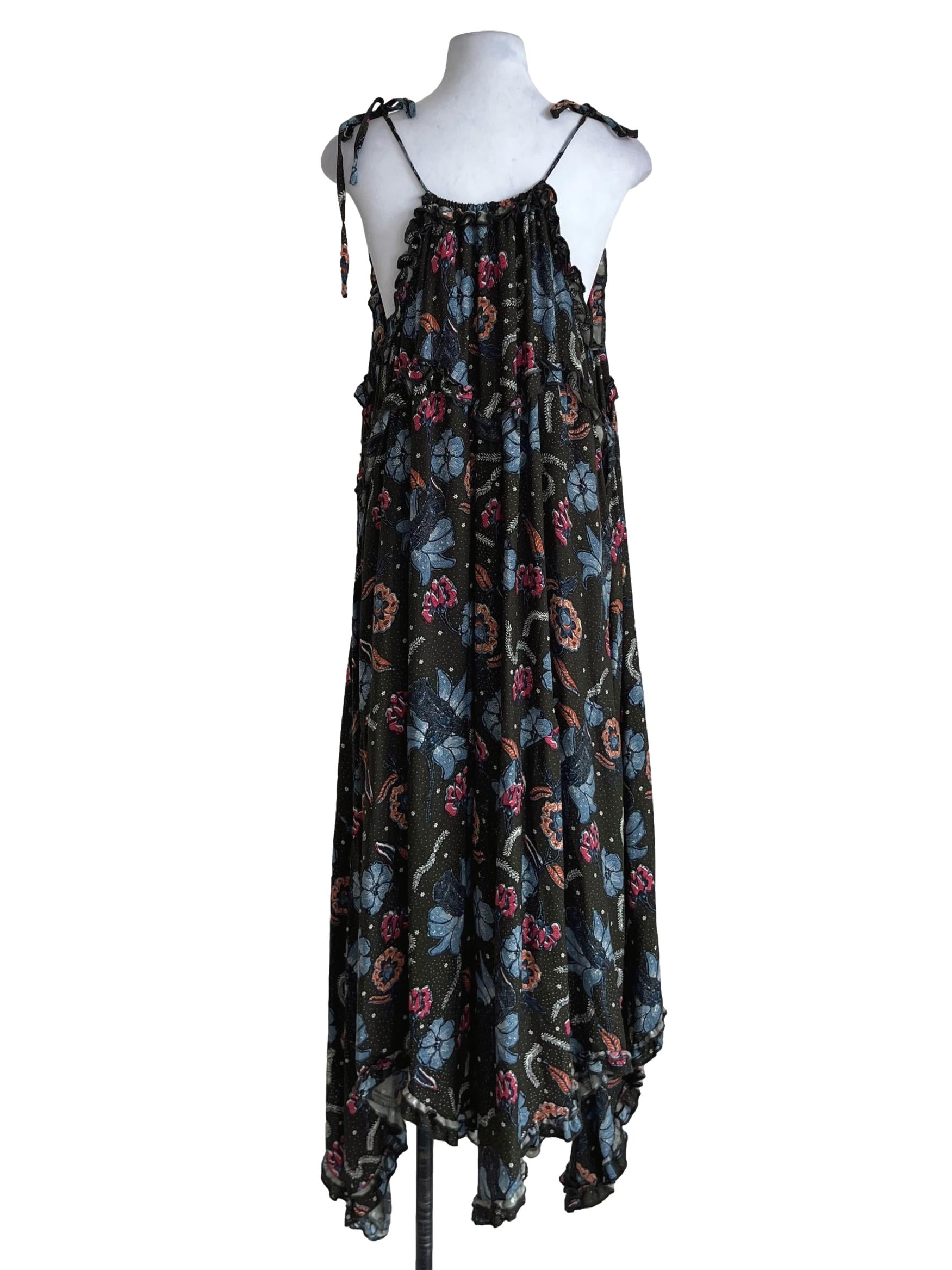 Pine Green Floral Shift Dress