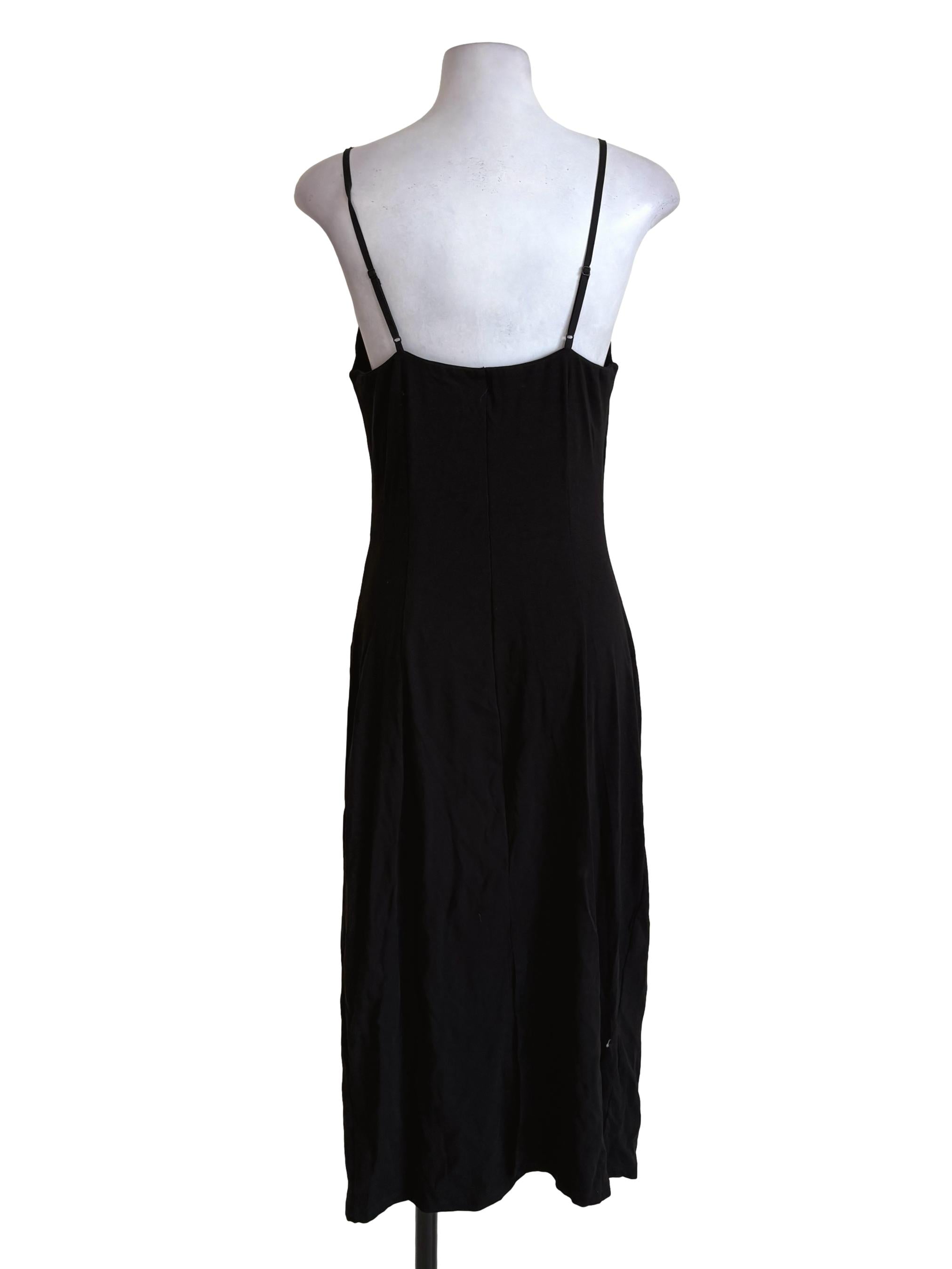 Black Drape Sheath Dress